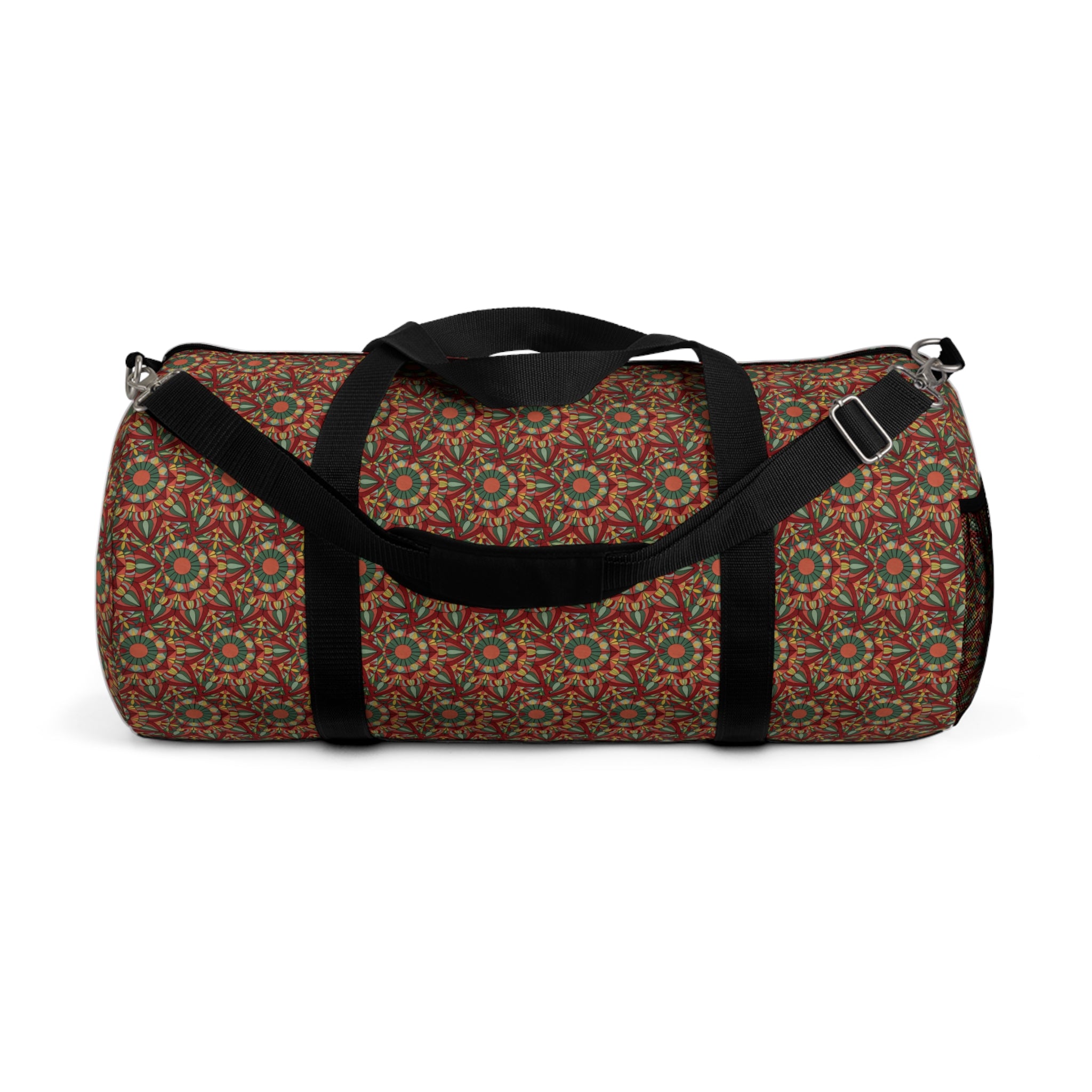 Thalia Mandala Boho Mosaic Duffel Bag — Vintage Floral Travel Gym Tote