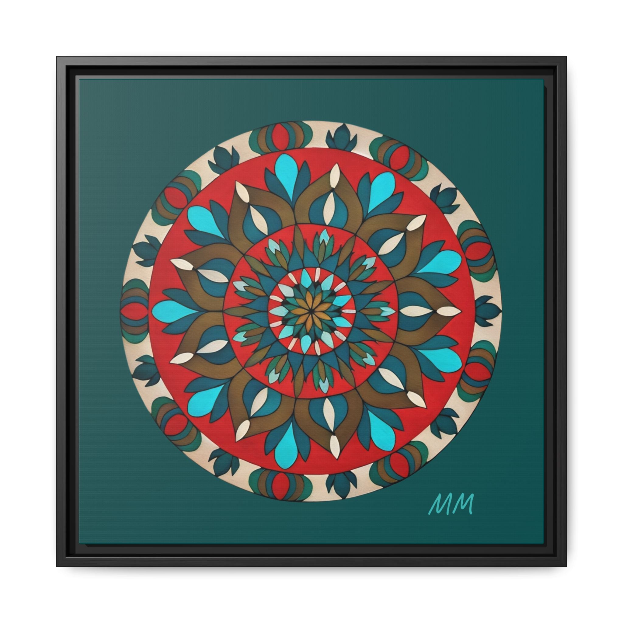 Millie Framed Mandala Wall Art — Colorful Geometric Canvas Print