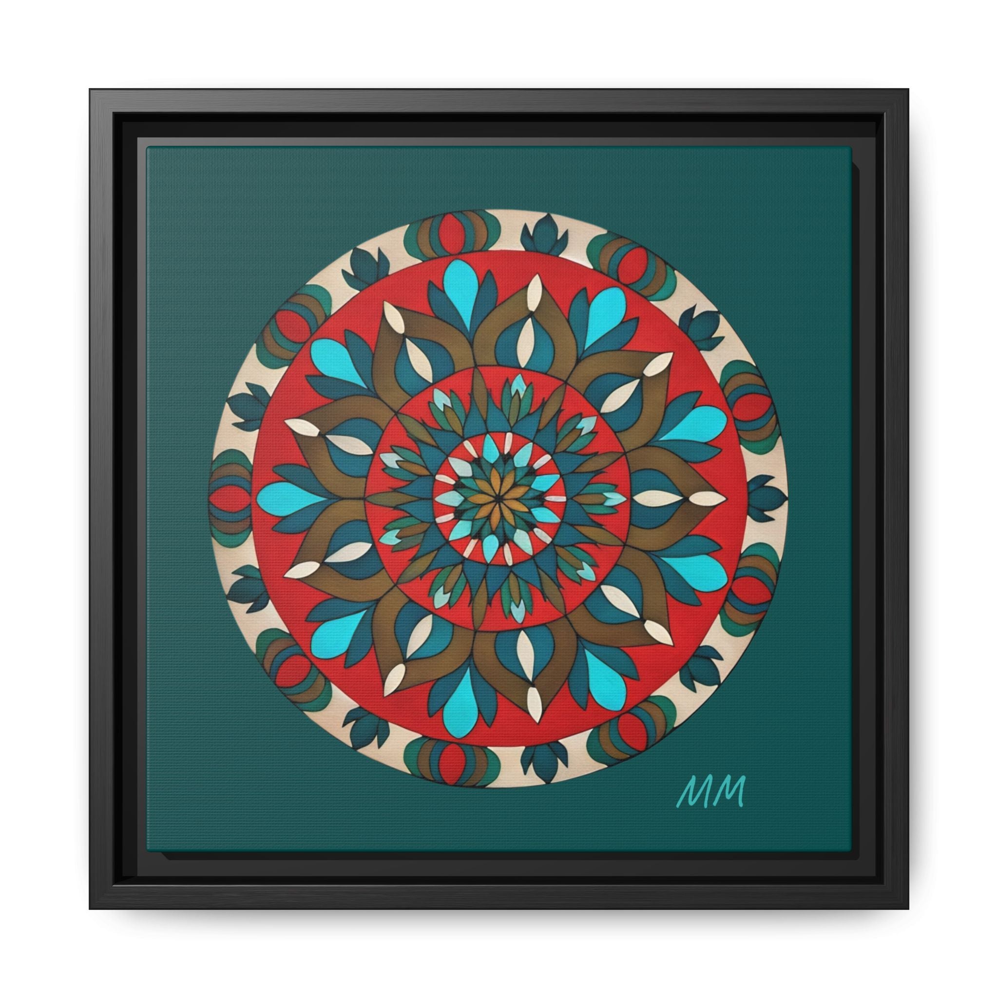Millie Framed Mandala Wall Art — Colorful Geometric Canvas Print