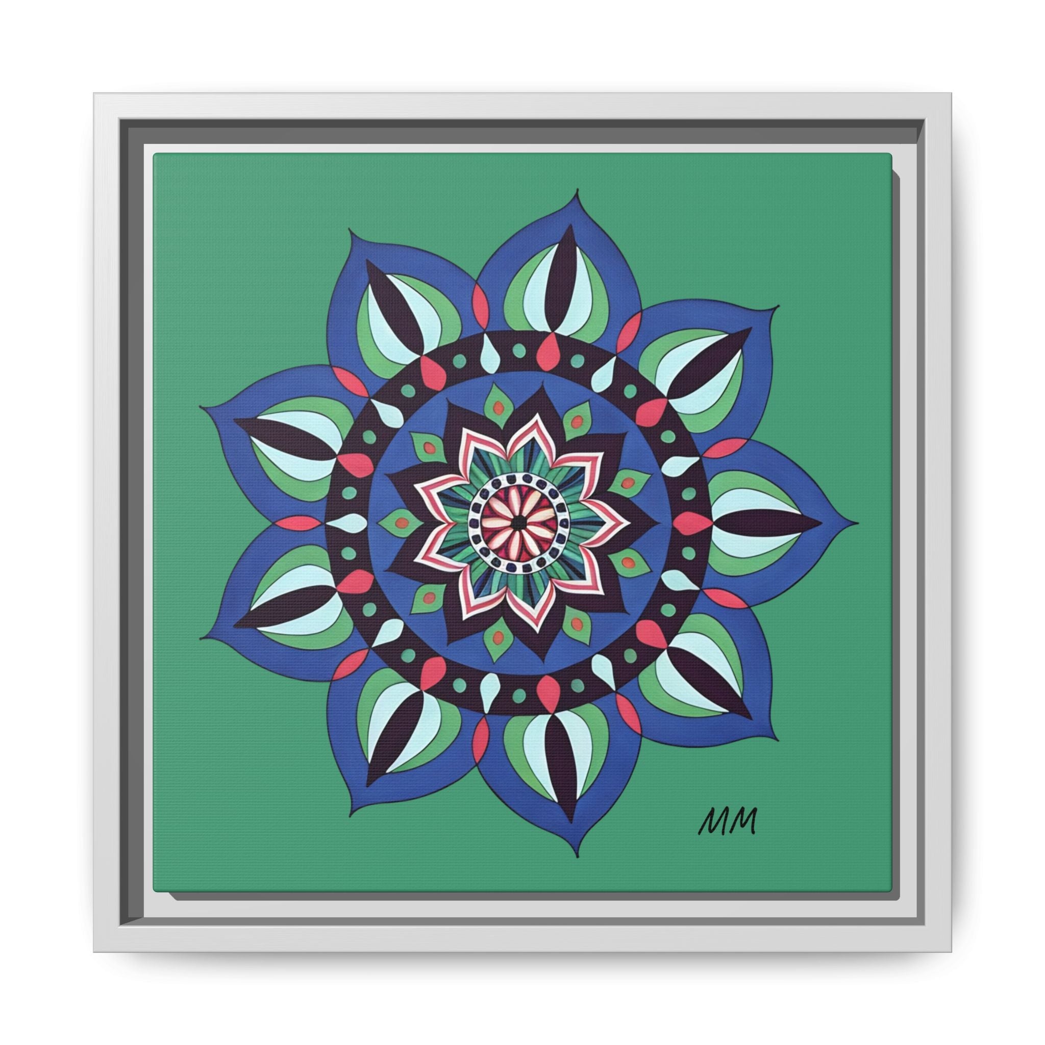 Sutton Framed Mandala Wall Art — Colorful Geometric Canvas Print