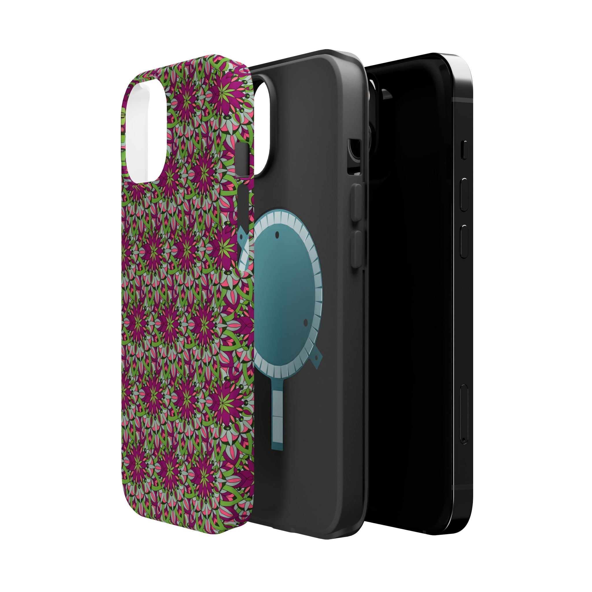 Cali Mandala Art Floral Kaleidoscope Magnetic Impact Phone Case — Protective iPhone Cover
