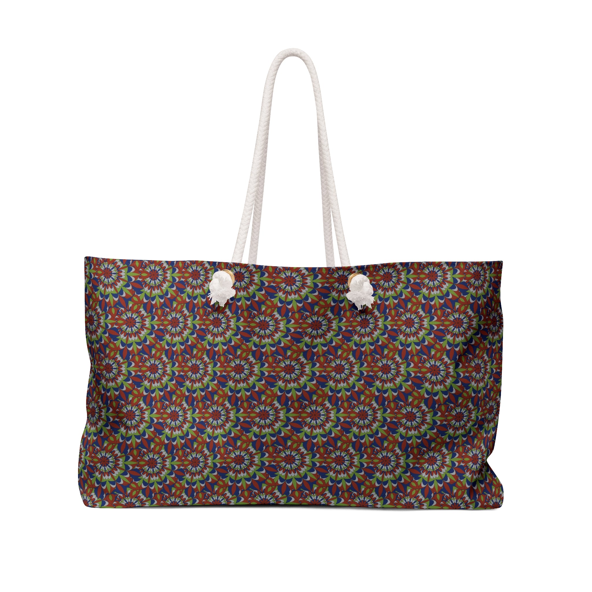 Amelia Mandala Bohemian Kaleidoscope Weekender Bag — Colorful Mandala Travel Tote