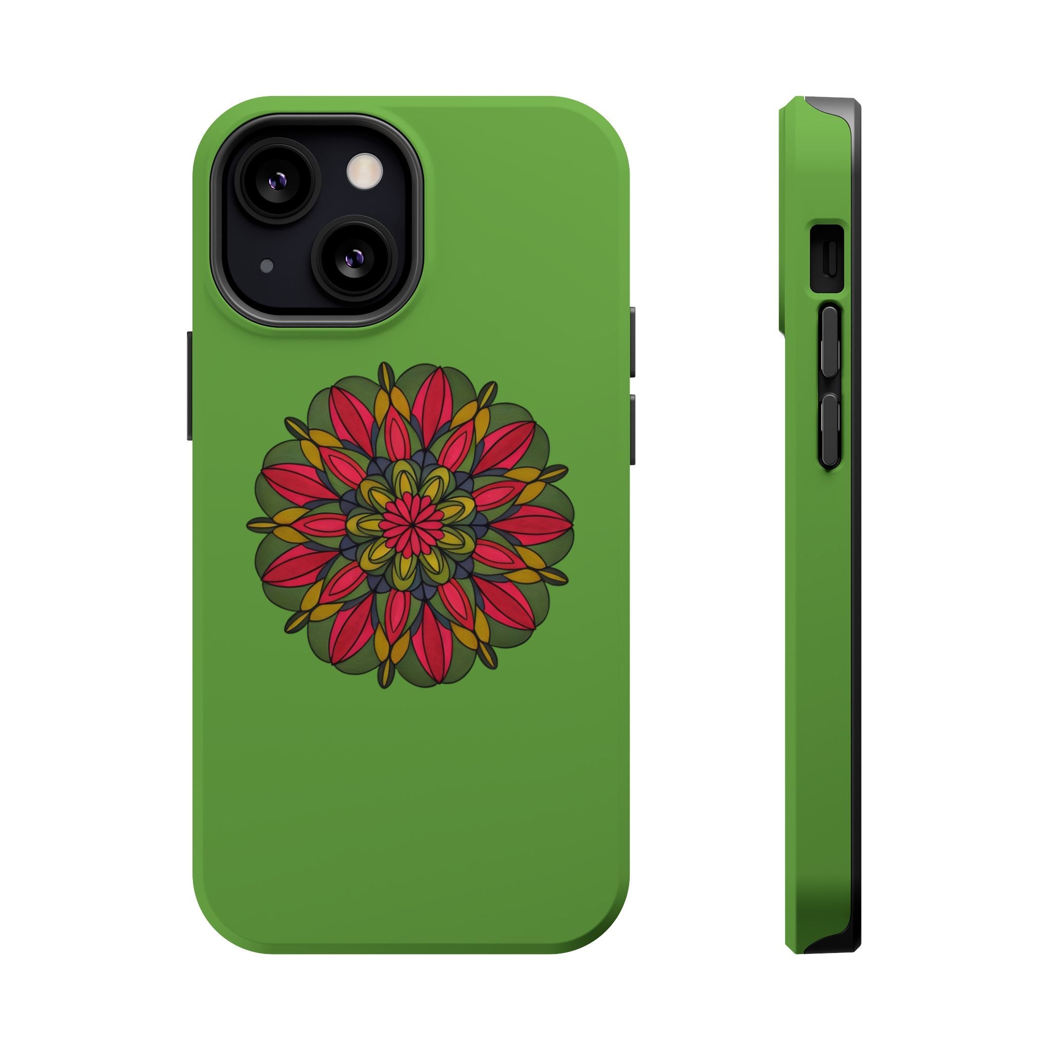 Eva Mandala Art Phone Case — Green Mandala Magnetic Impact-Resistant Case