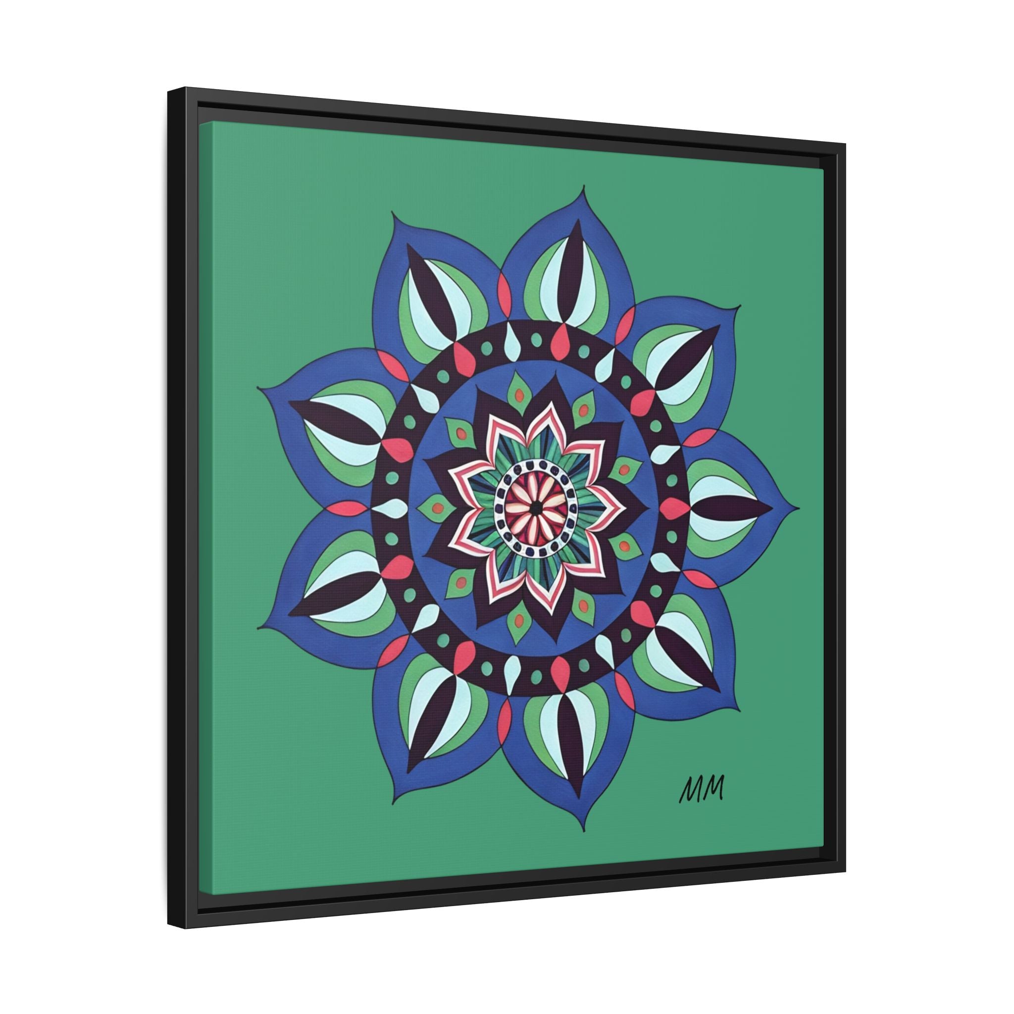 Sutton Framed Mandala Wall Art — Colorful Geometric Canvas Print