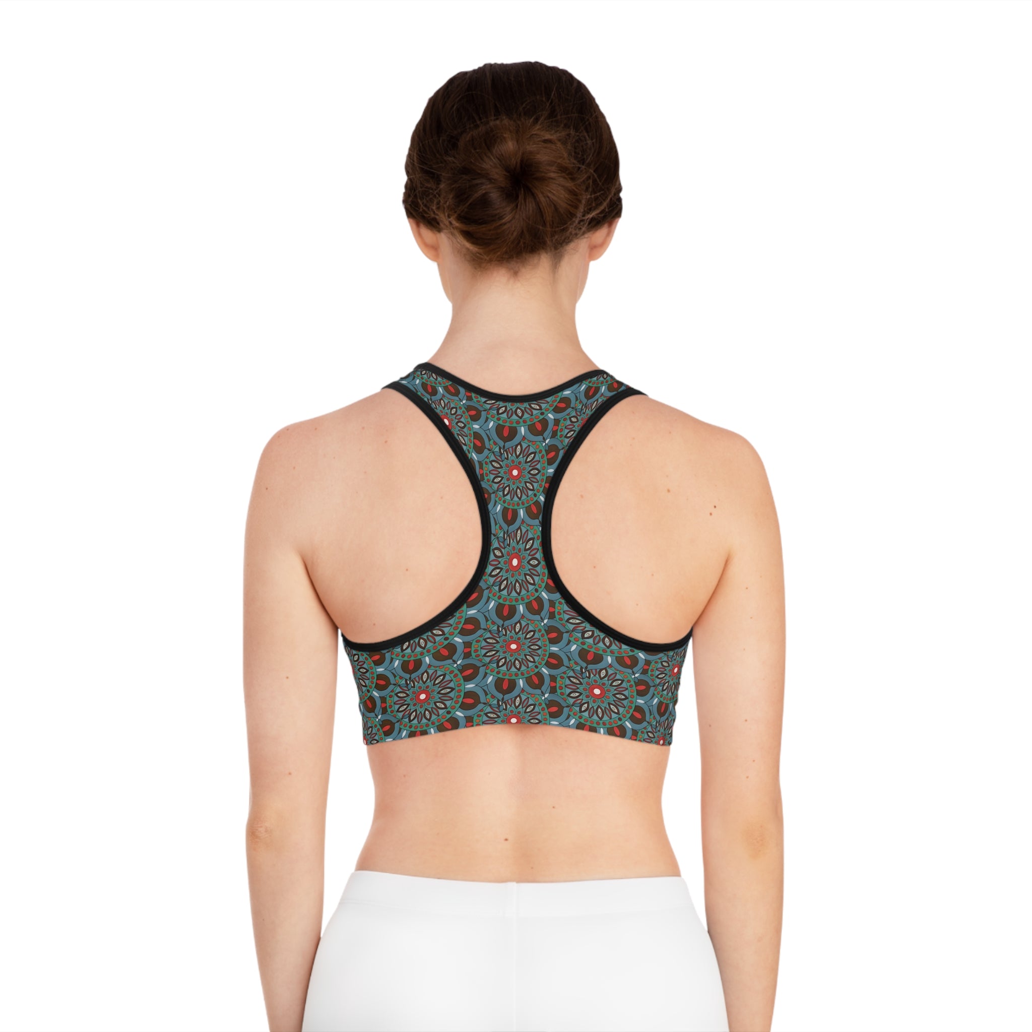 Everlee Mandala Mosaic Sports Bra — Boho Patterned Activewear