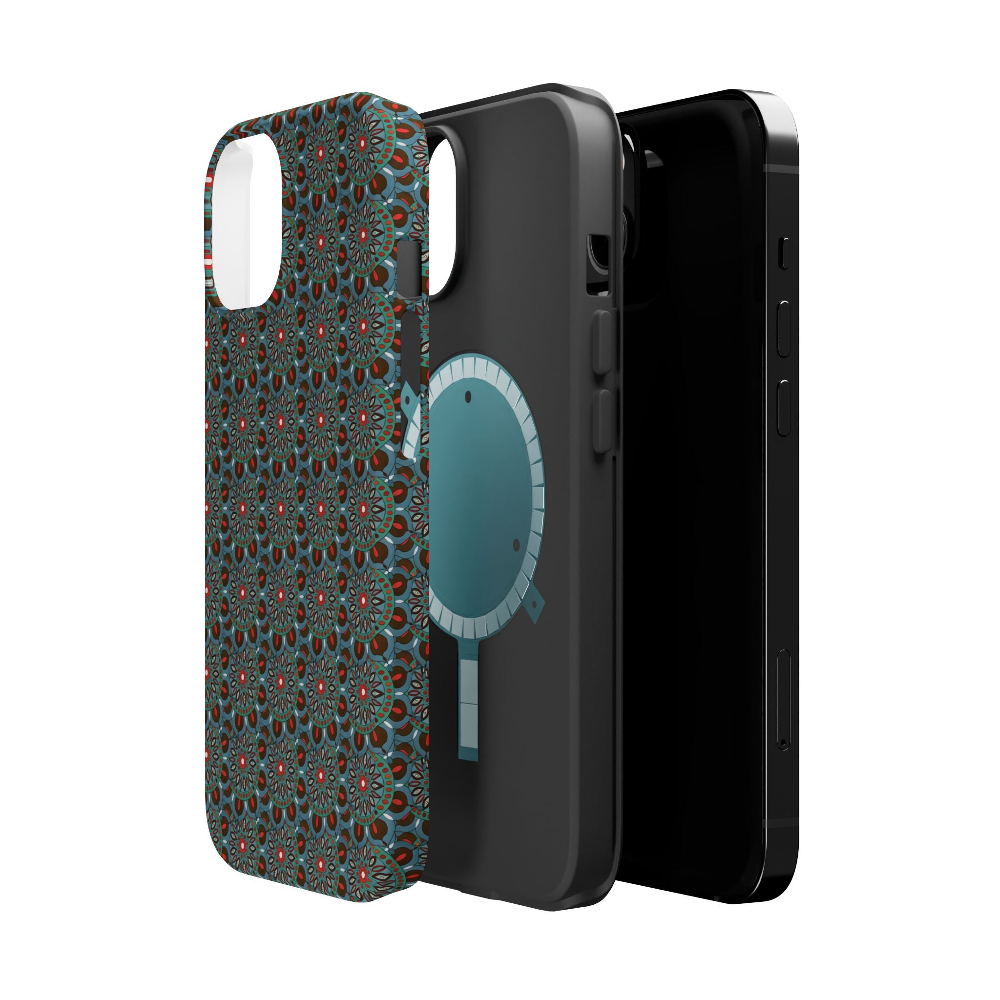 Everlee Mandala Magnetic Impact-Resistant Phone Case — Retro Floral Geometric Pattern