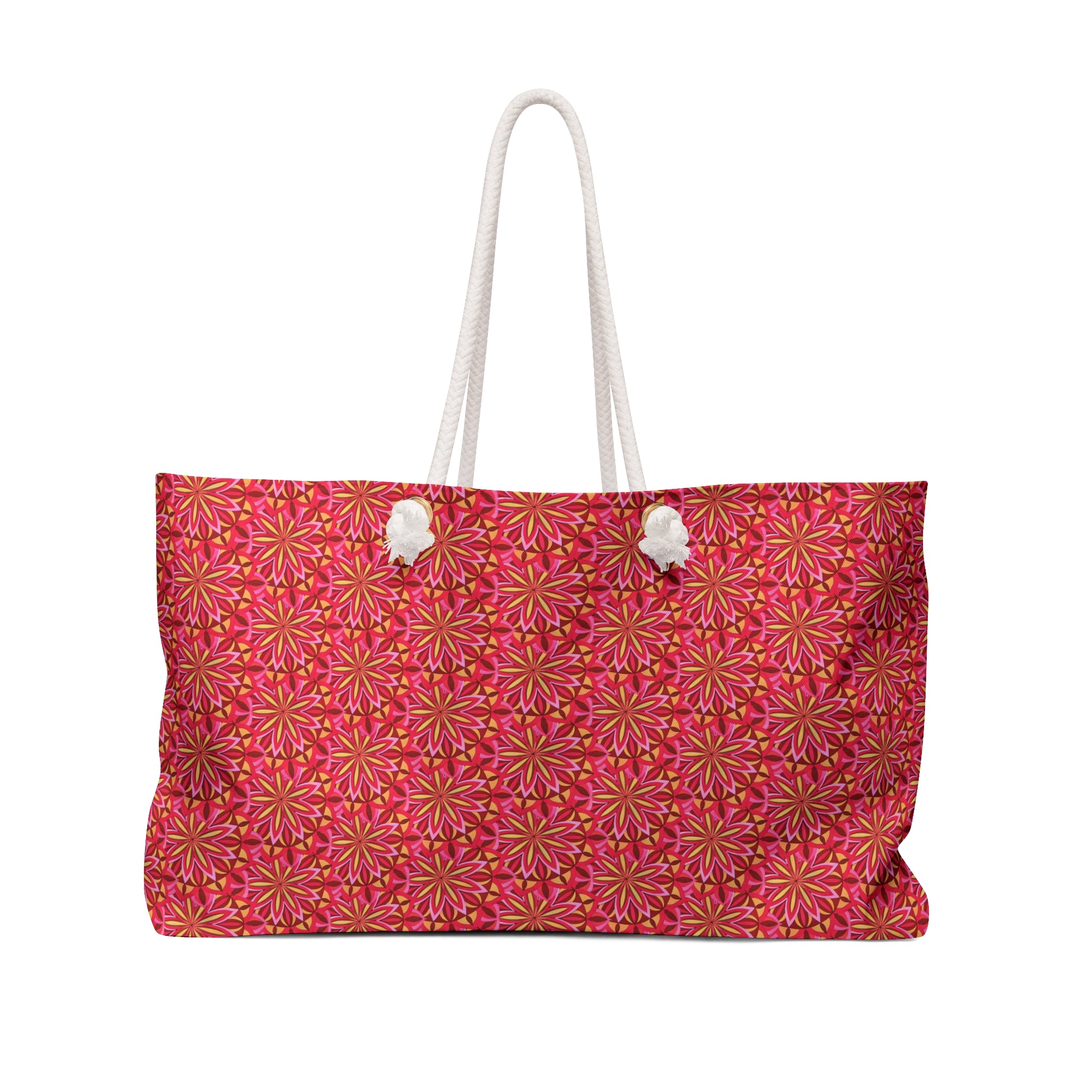Elodie Mandala Art Floral Pink Mosaic Weekender Bag