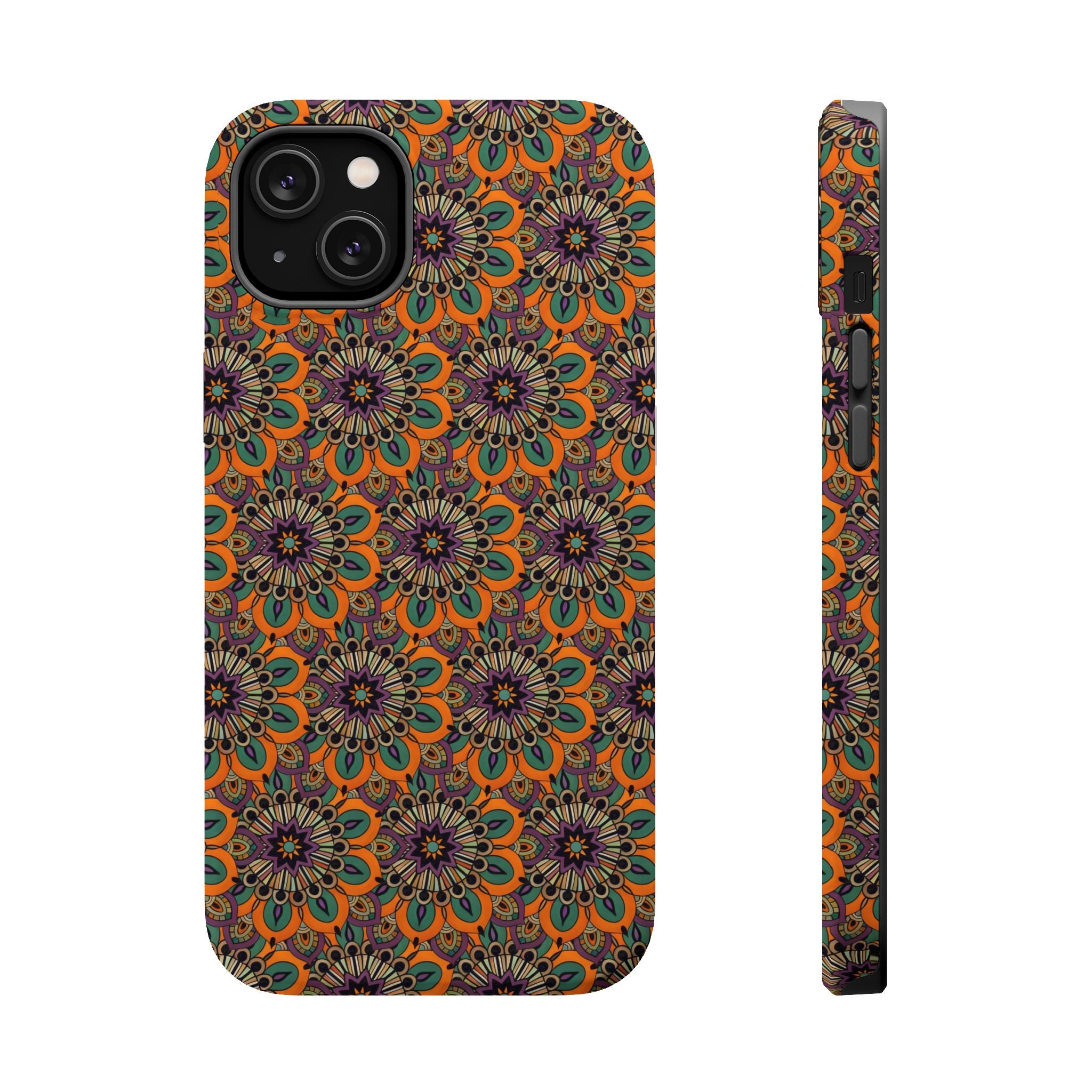 Angie Mandala Bohemian Floral Magnetic Impact Phone Case — Retro Mandala Pattern for iPhone