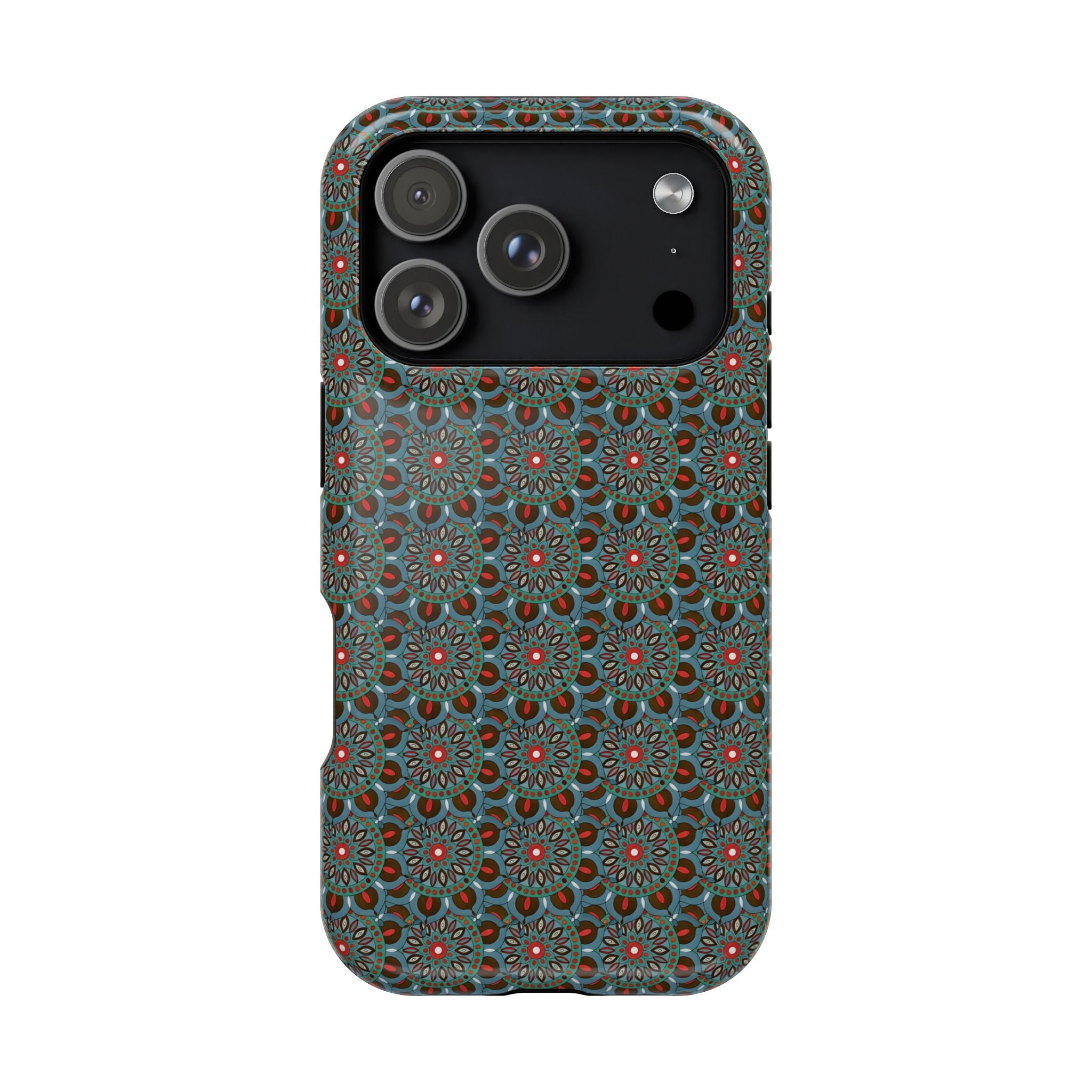 Everlee Mandala Magnetic Impact-Resistant Phone Case — Retro Floral Geometric Pattern