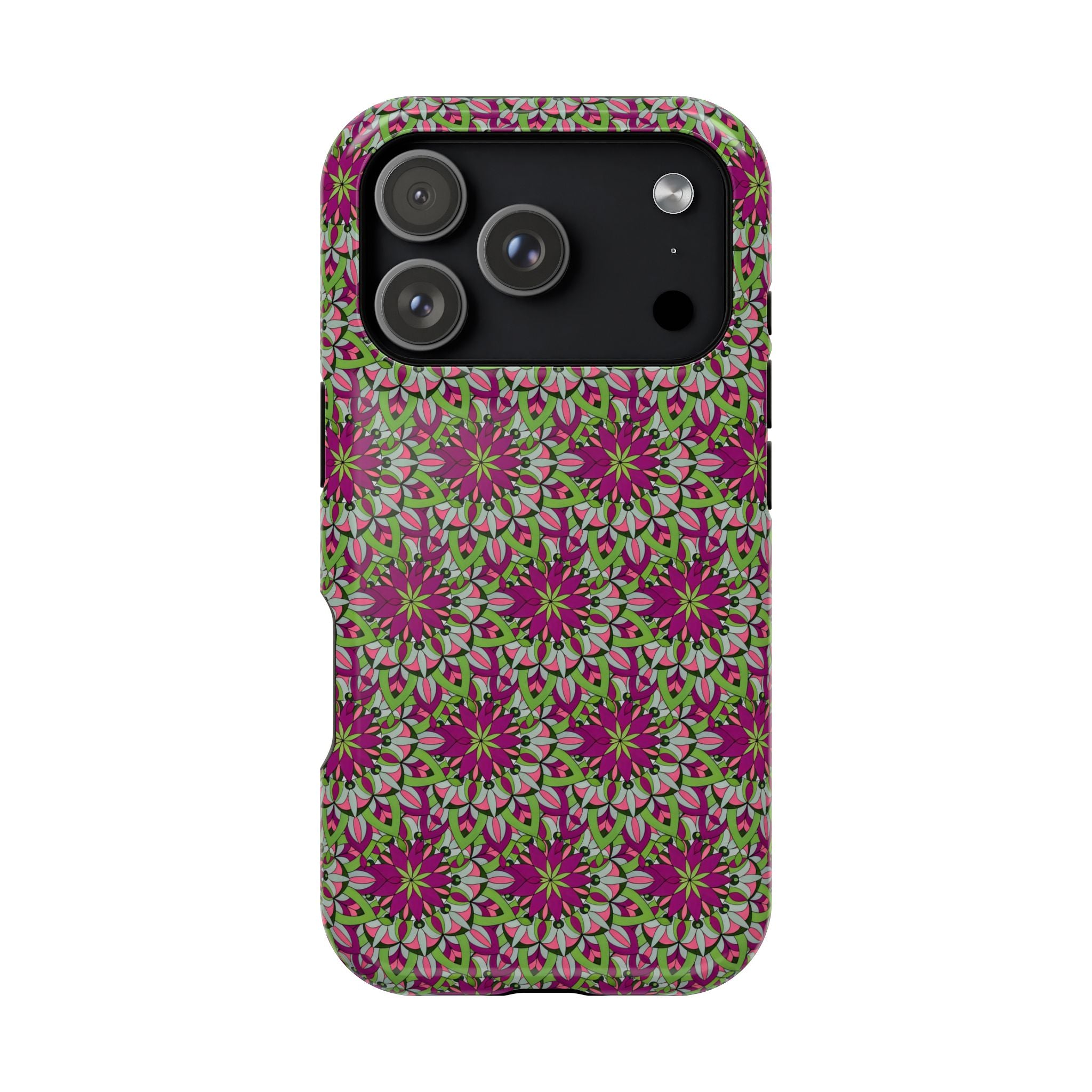 Cali Mandala Art Floral Kaleidoscope Magnetic Impact Phone Case — Protective iPhone Cover