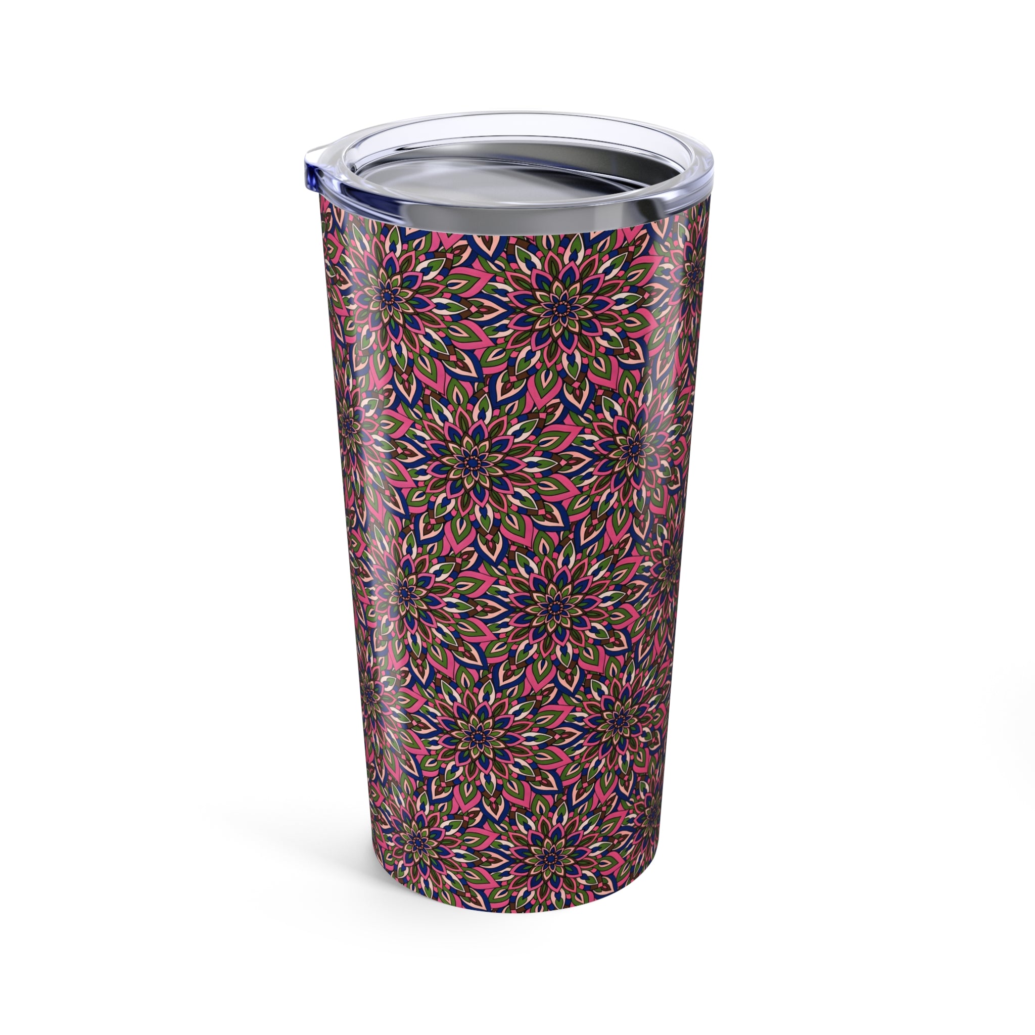 Laura Mandala 20oz Insulated Tumbler — Colorful Floral Mandala Pattern