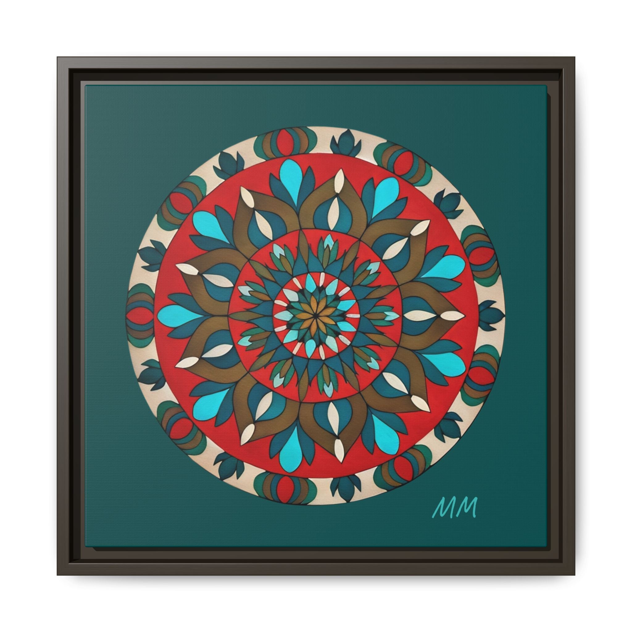 Millie Framed Mandala Wall Art — Colorful Geometric Canvas Print