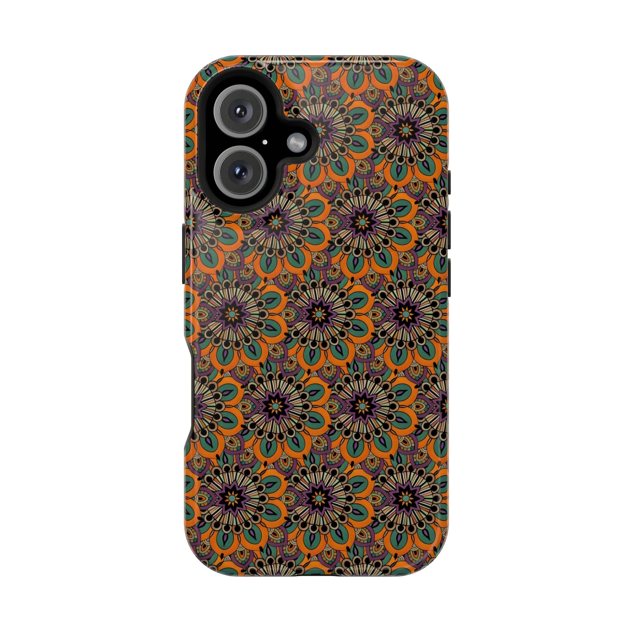 Angie Mandala Bohemian Floral Magnetic Impact Phone Case — Retro Mandala Pattern for iPhone