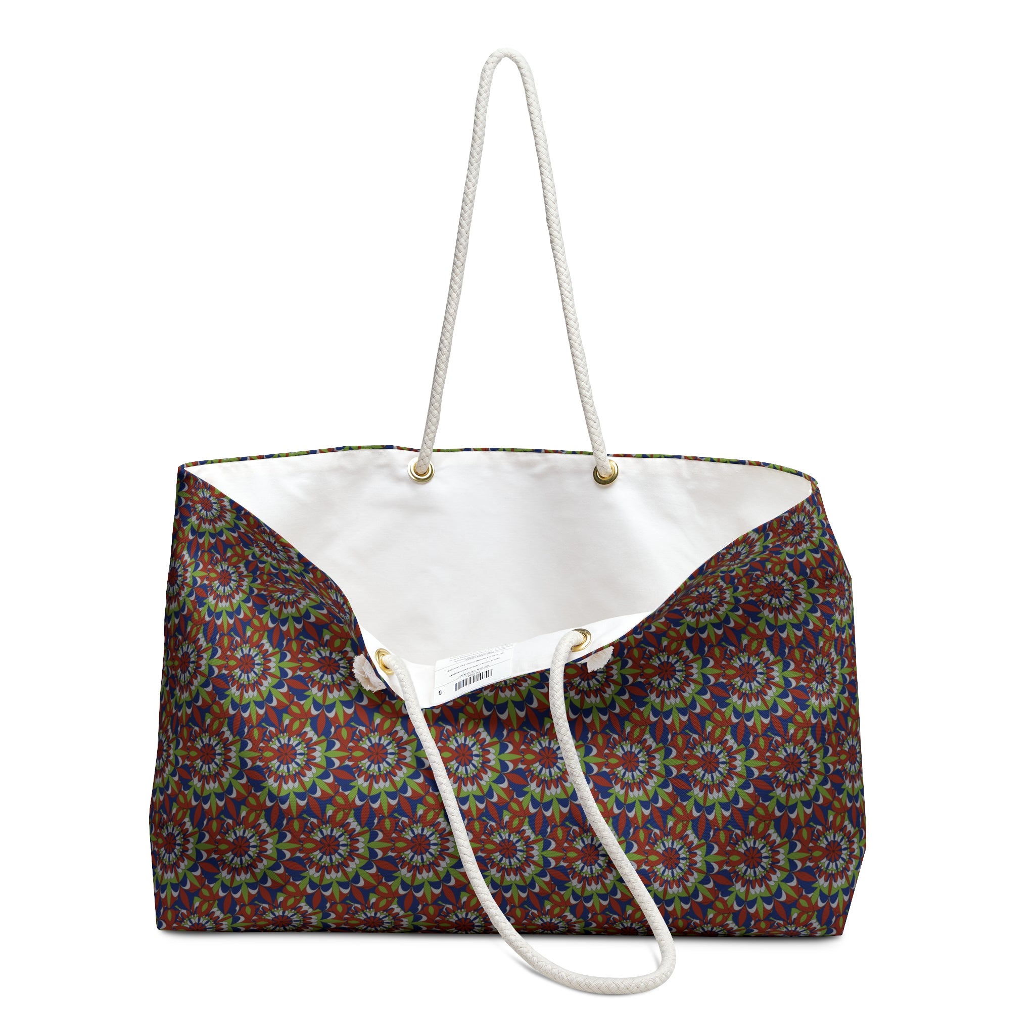 Amelia Mandala Bohemian Kaleidoscope Weekender Bag — Colorful Mandala Travel Tote