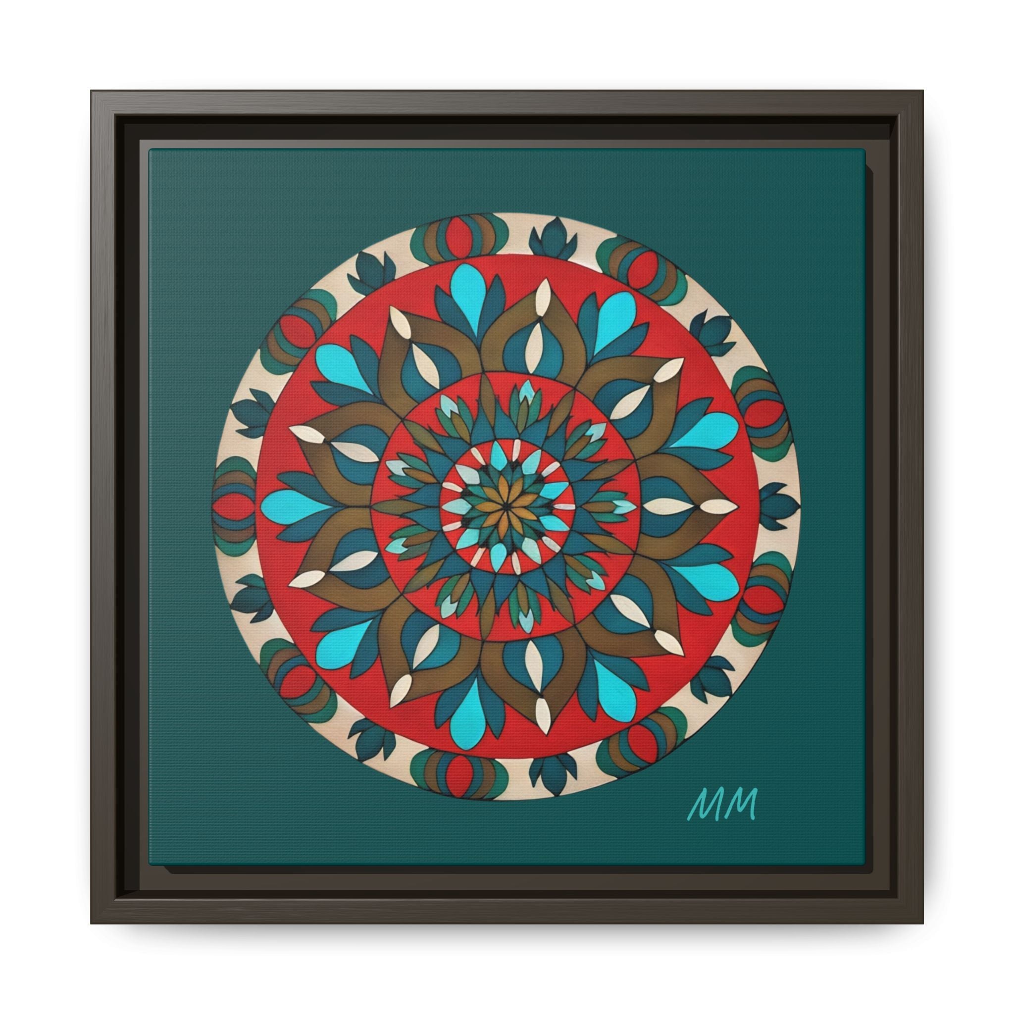 Millie Framed Mandala Wall Art — Colorful Geometric Canvas Print