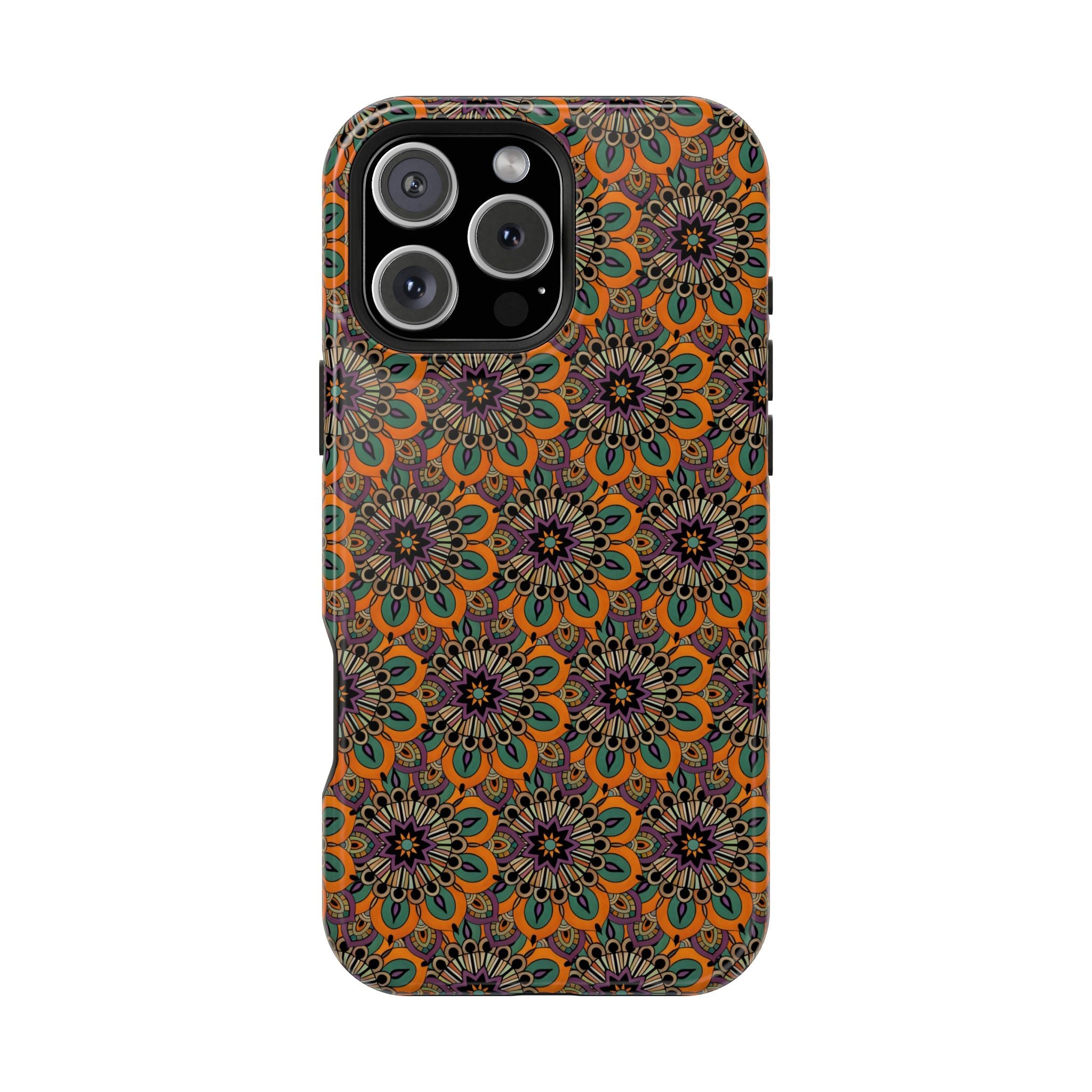 Angie Mandala Bohemian Floral Magnetic Impact Phone Case — Retro Mandala Pattern for iPhone