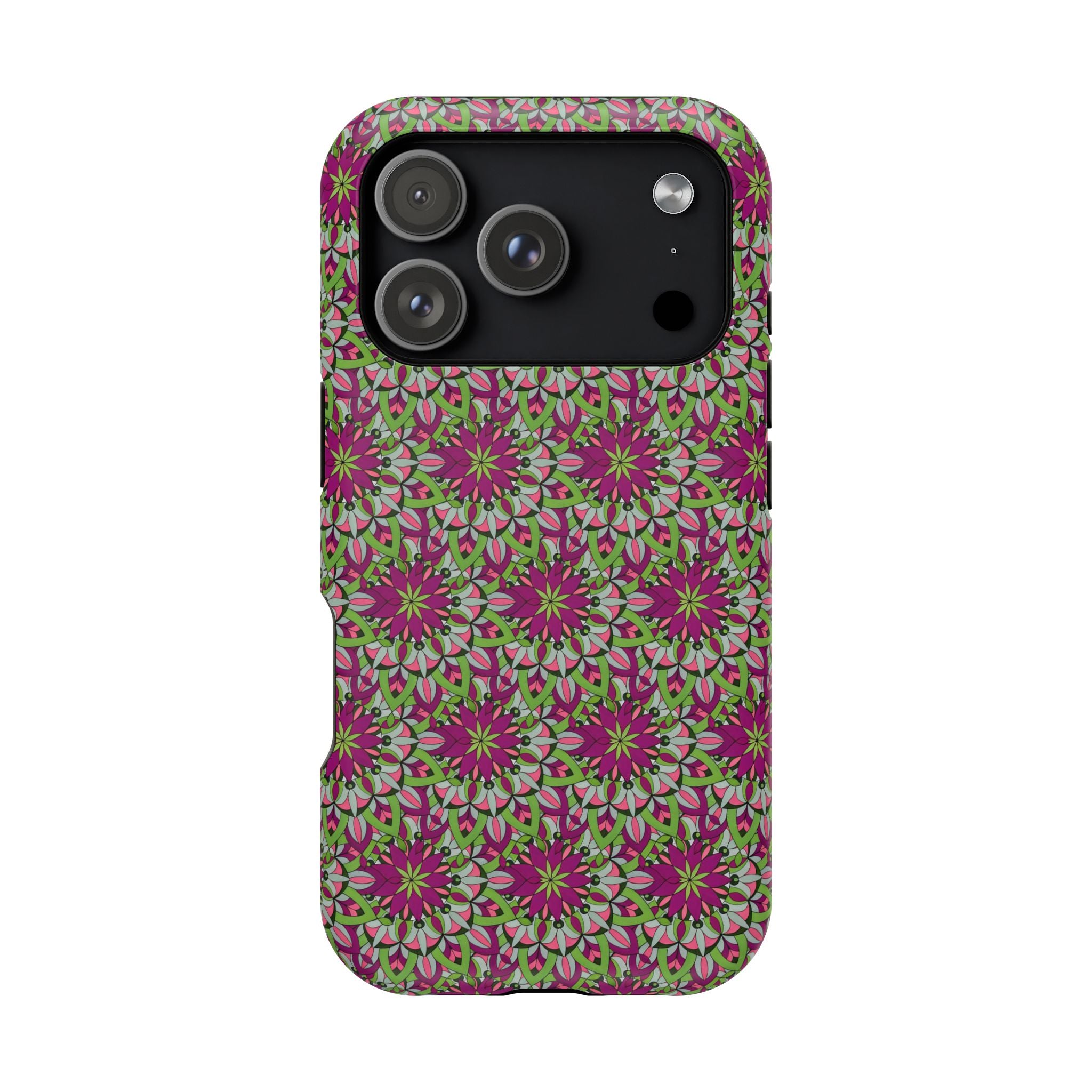Cali Mandala Art Floral Kaleidoscope Magnetic Impact Phone Case — Protective iPhone Cover