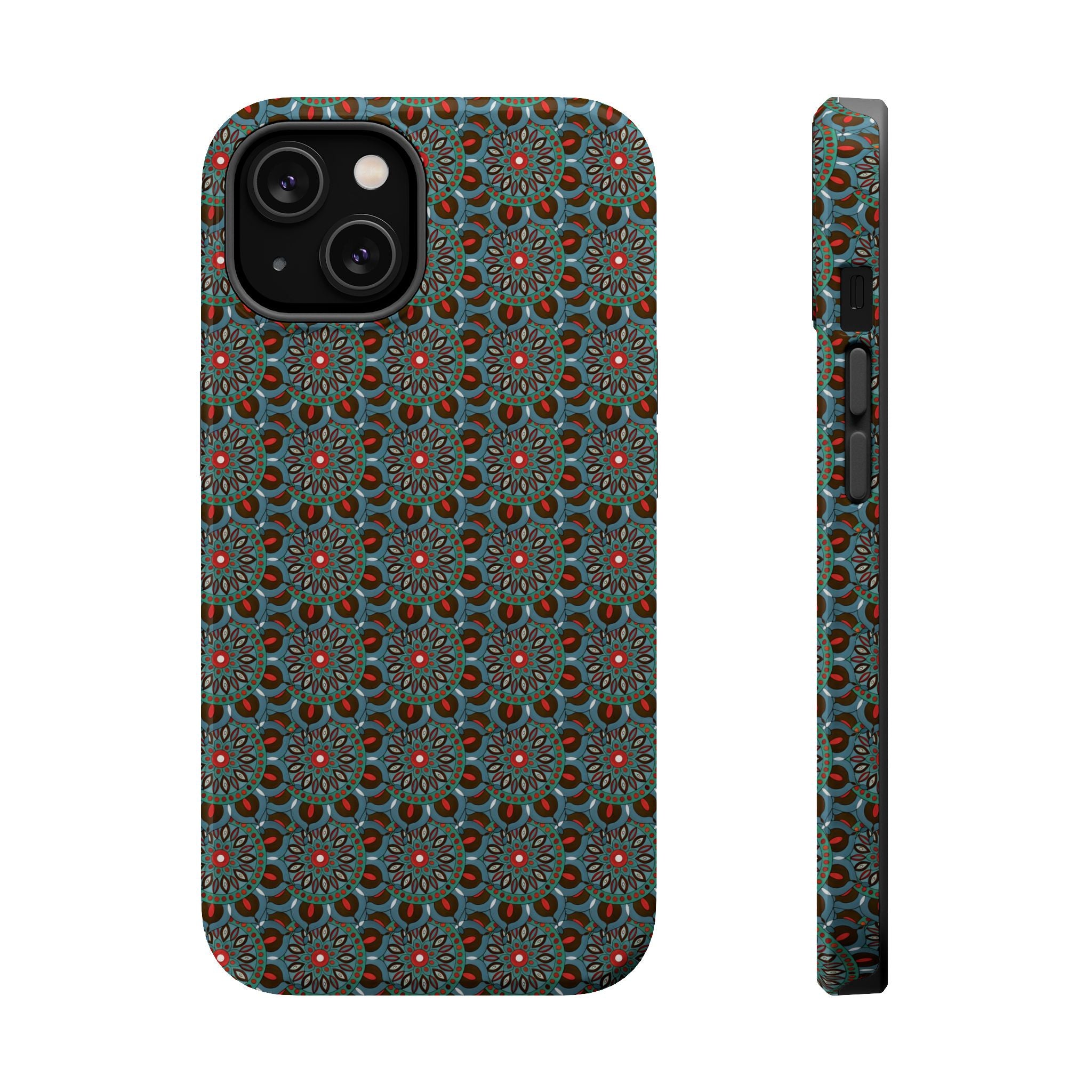 Everlee Mandala Magnetic Impact-Resistant Phone Case — Retro Floral Geometric Pattern