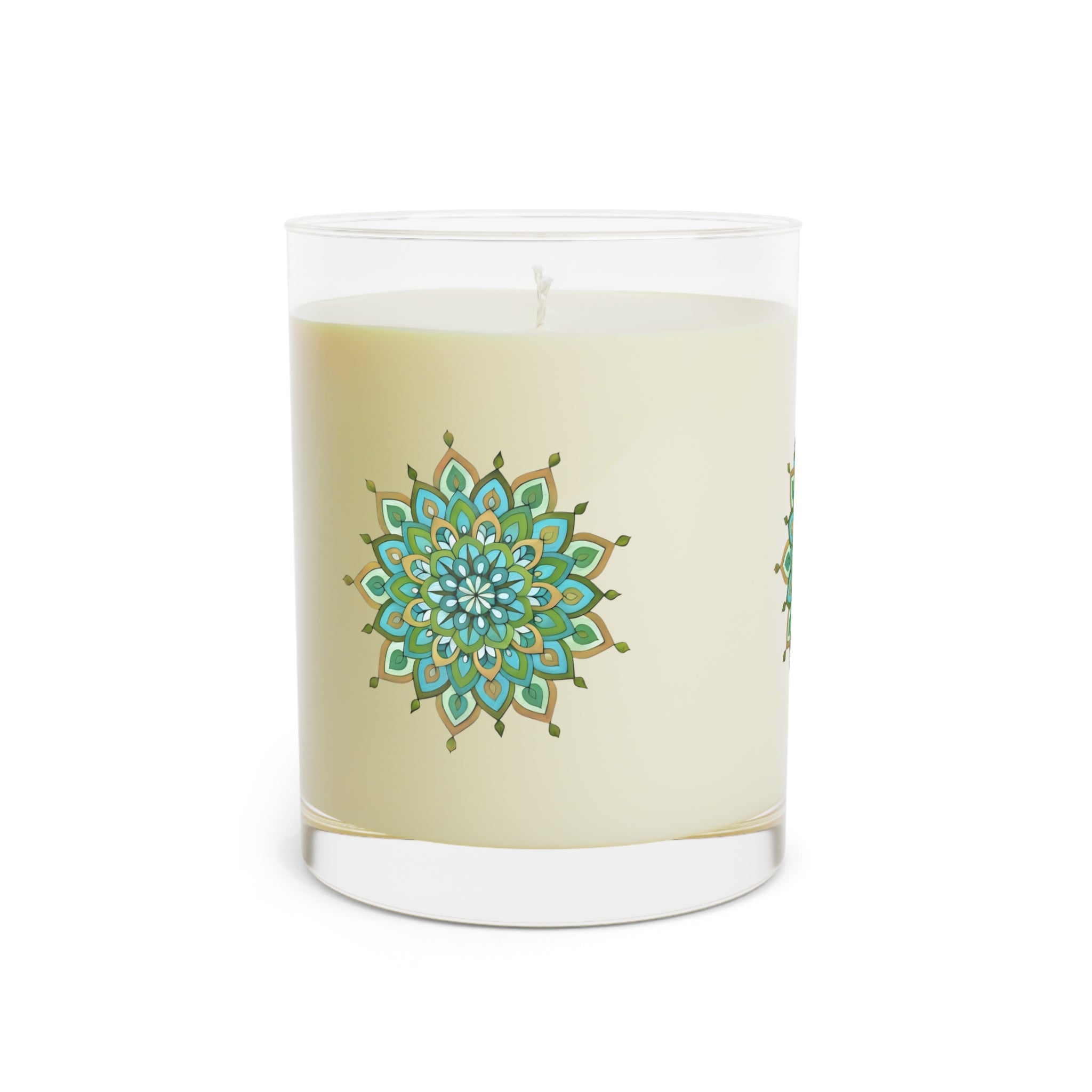 Mary Mandala Glass Candle 11oz — Scented Decorative Soy Candle
