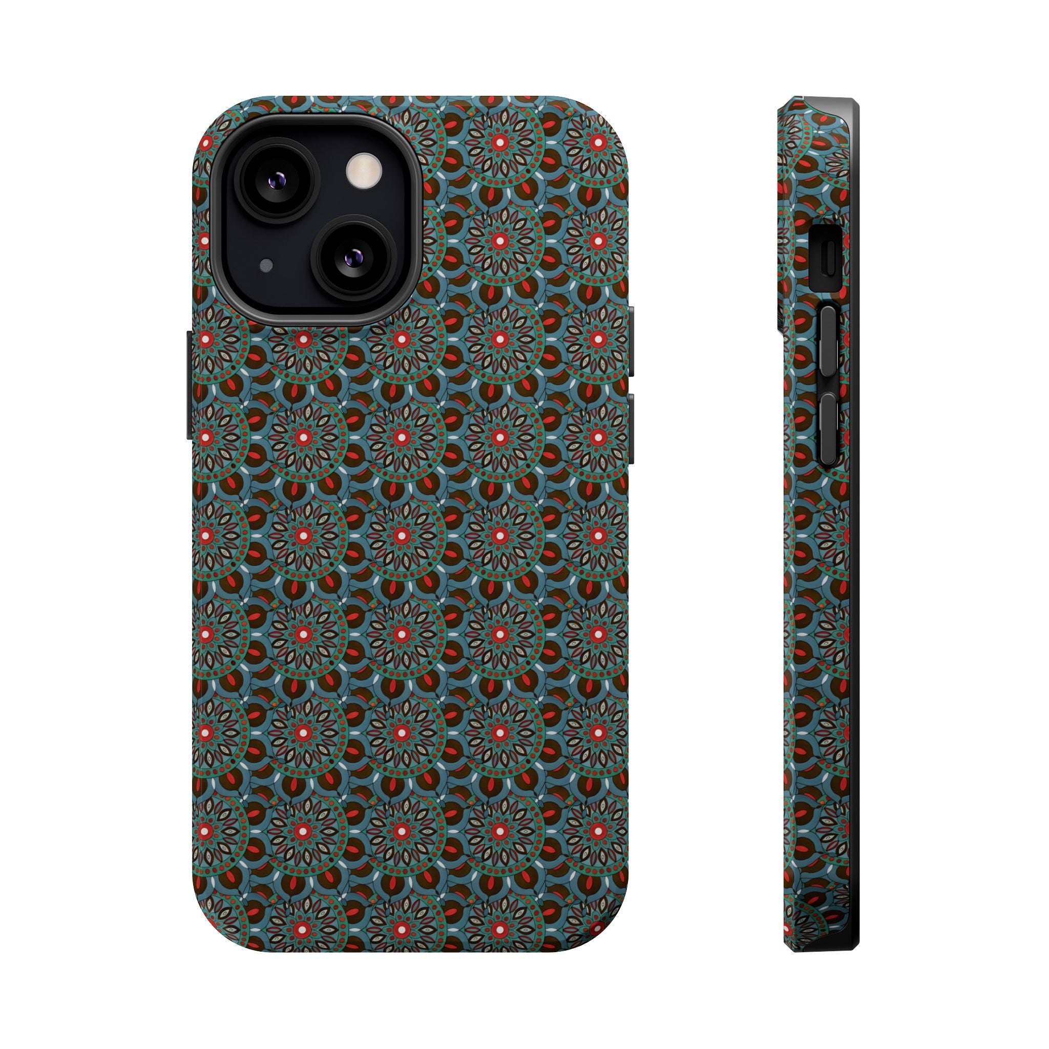 Everlee Mandala Magnetic Impact-Resistant Phone Case — Retro Floral Geometric Pattern