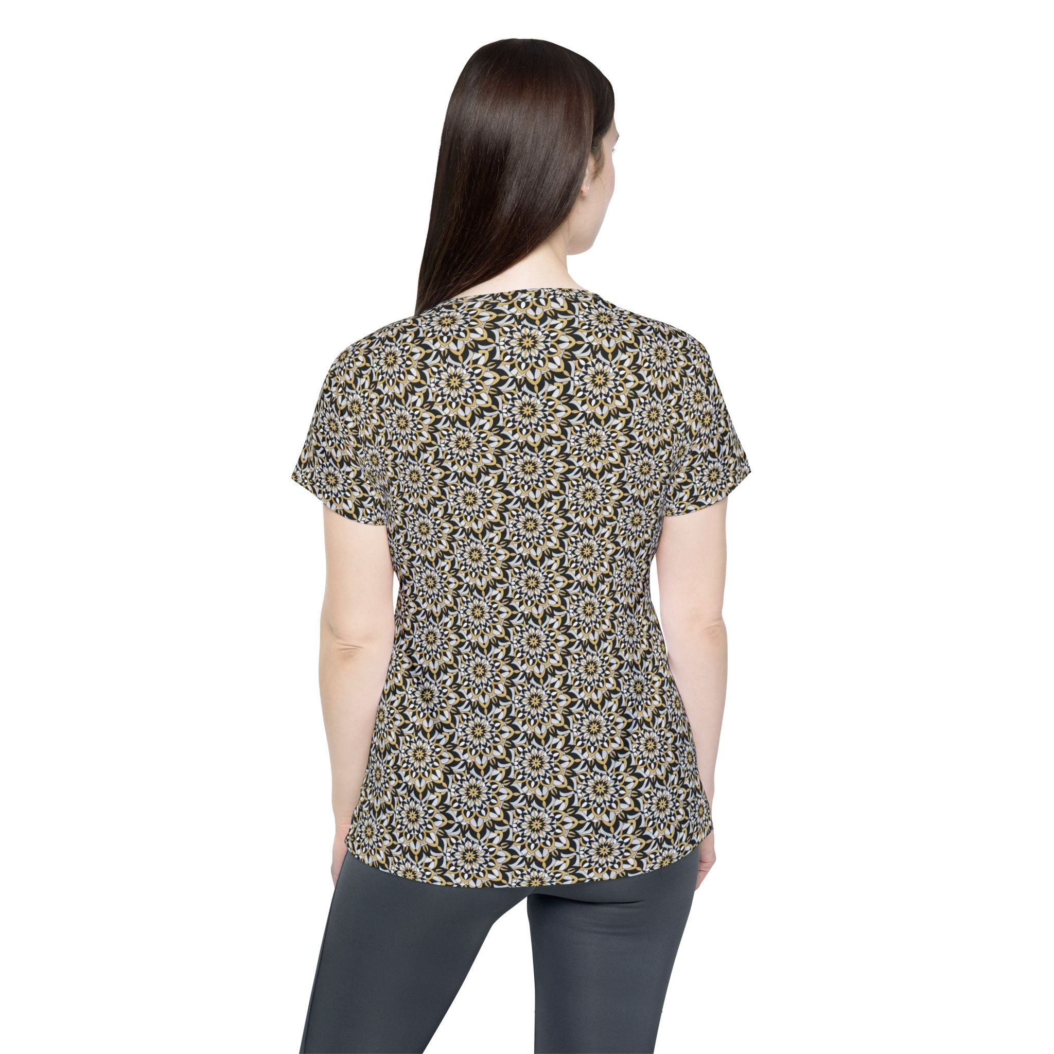 Freya Mandala Women's Sports Jersey — Vintage Mosaic Floral All-Over Print
