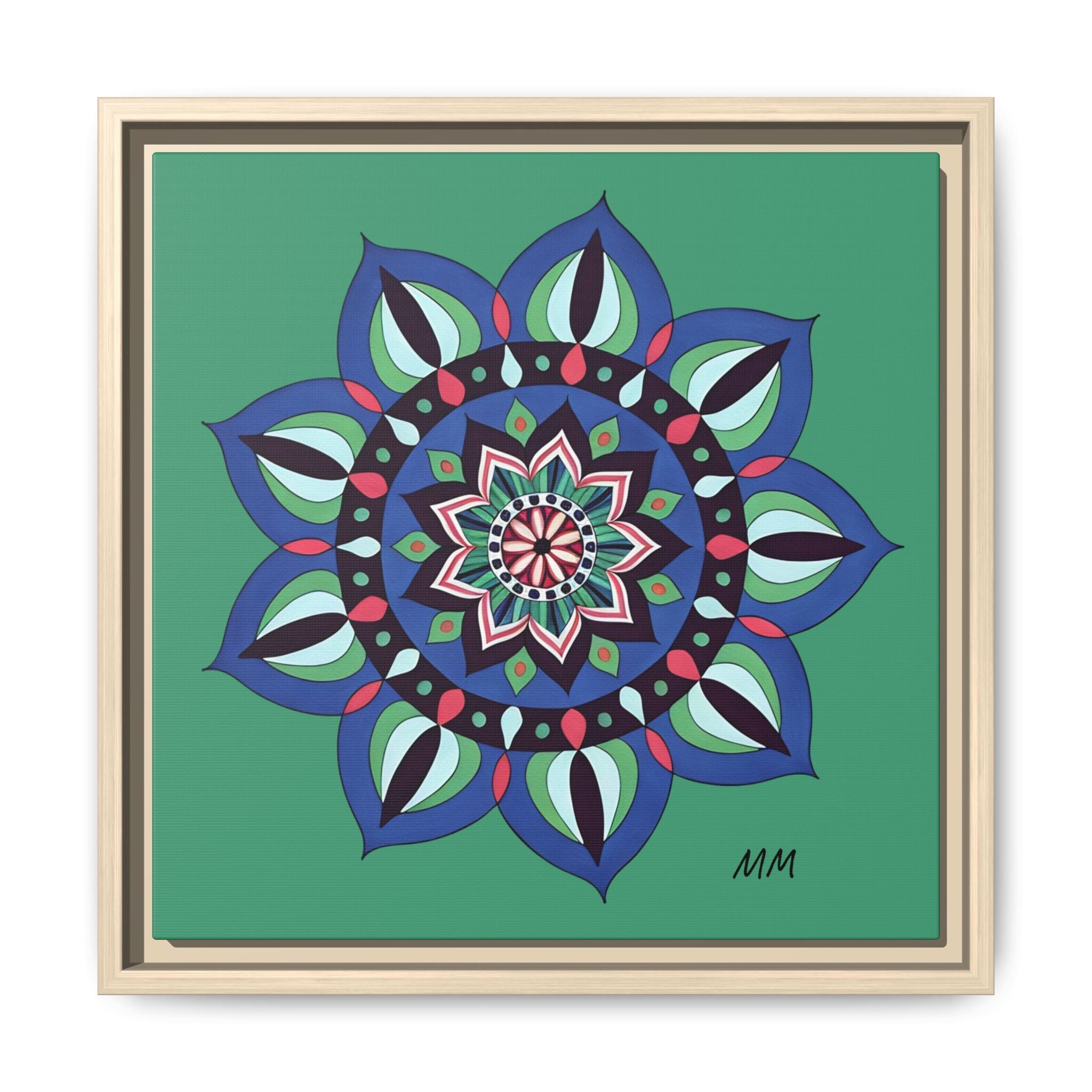 Sutton Framed Mandala Wall Art — Colorful Geometric Canvas Print