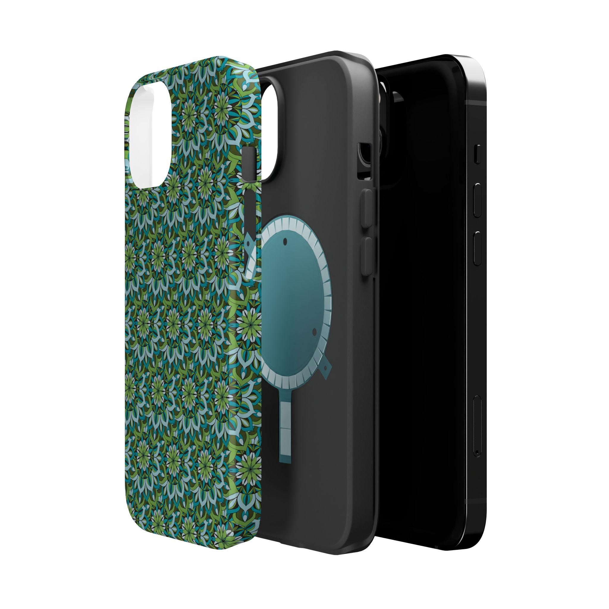 Lynne Mandala Art Floral Kaleidoscope Magnetic Impact Phone Case
