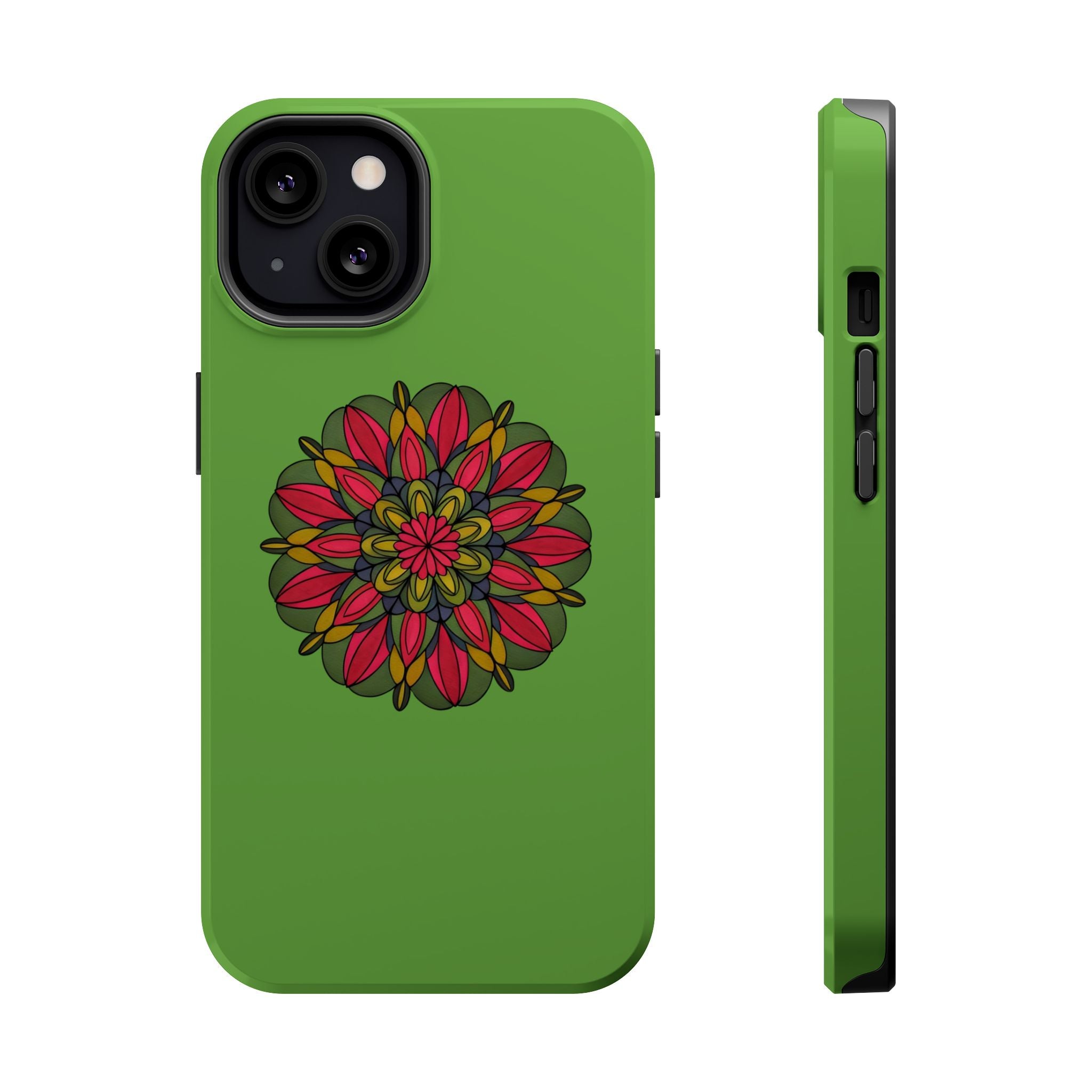 Eva Mandala Art Phone Case — Green Mandala Magnetic Impact-Resistant Case