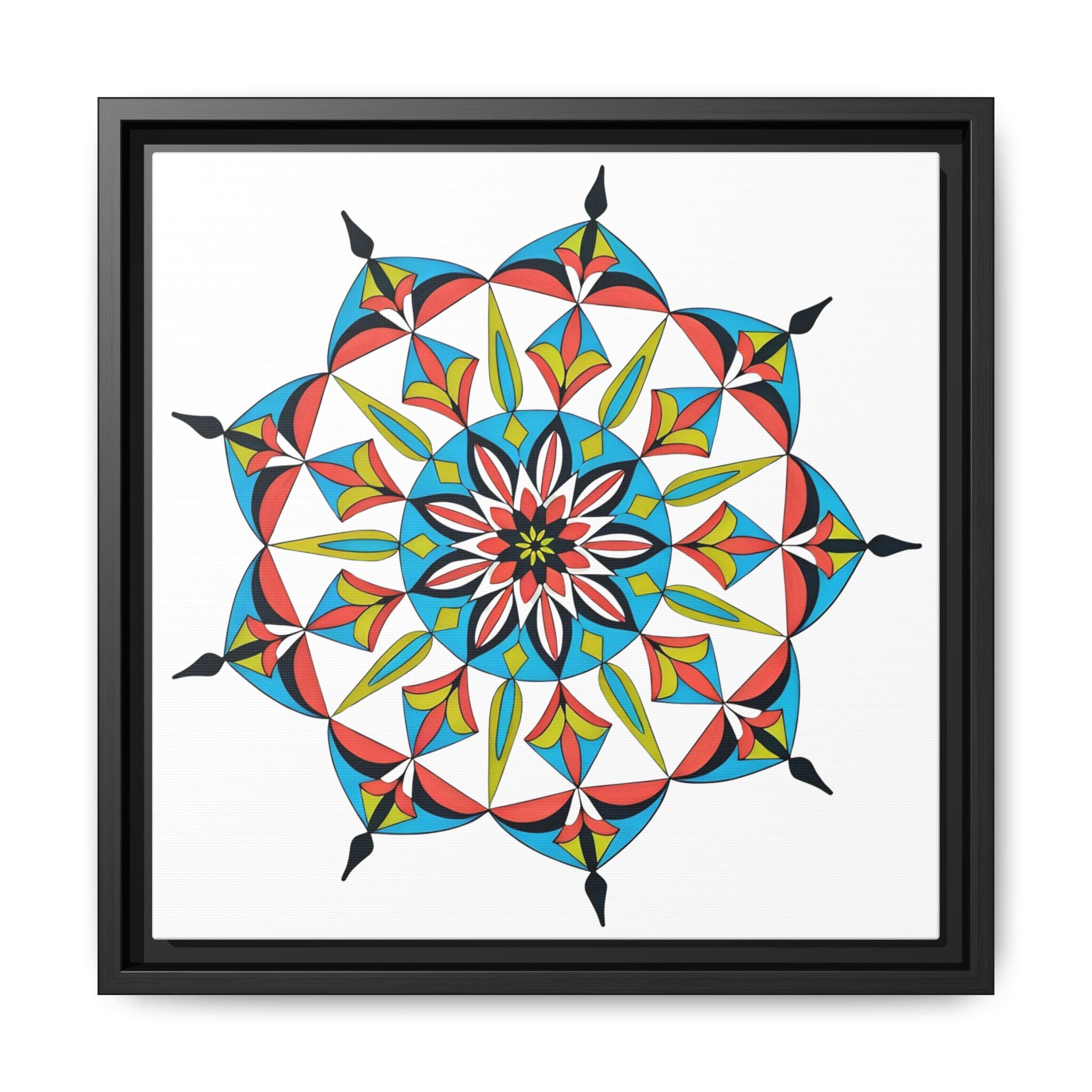 Catalina Colorful Geometric Mandala Matte Framed Canvas