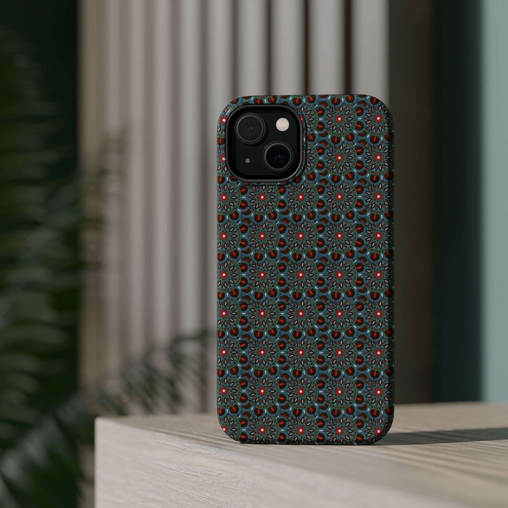 Everlee Mandala Magnetic Impact-Resistant Phone Case — Retro Floral Geometric Pattern
