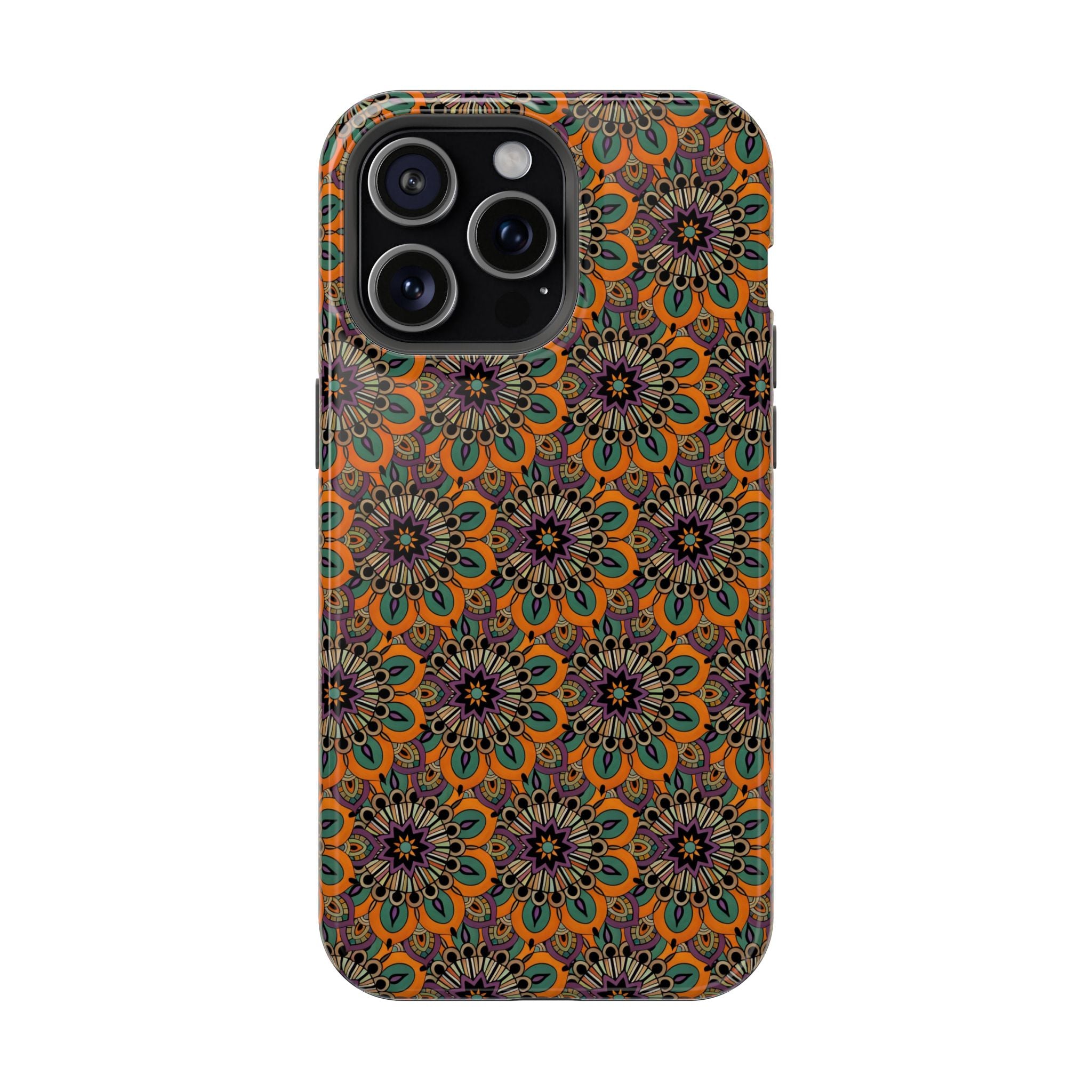 Angie Mandala Bohemian Floral Magnetic Impact Phone Case — Retro Mandala Pattern for iPhone