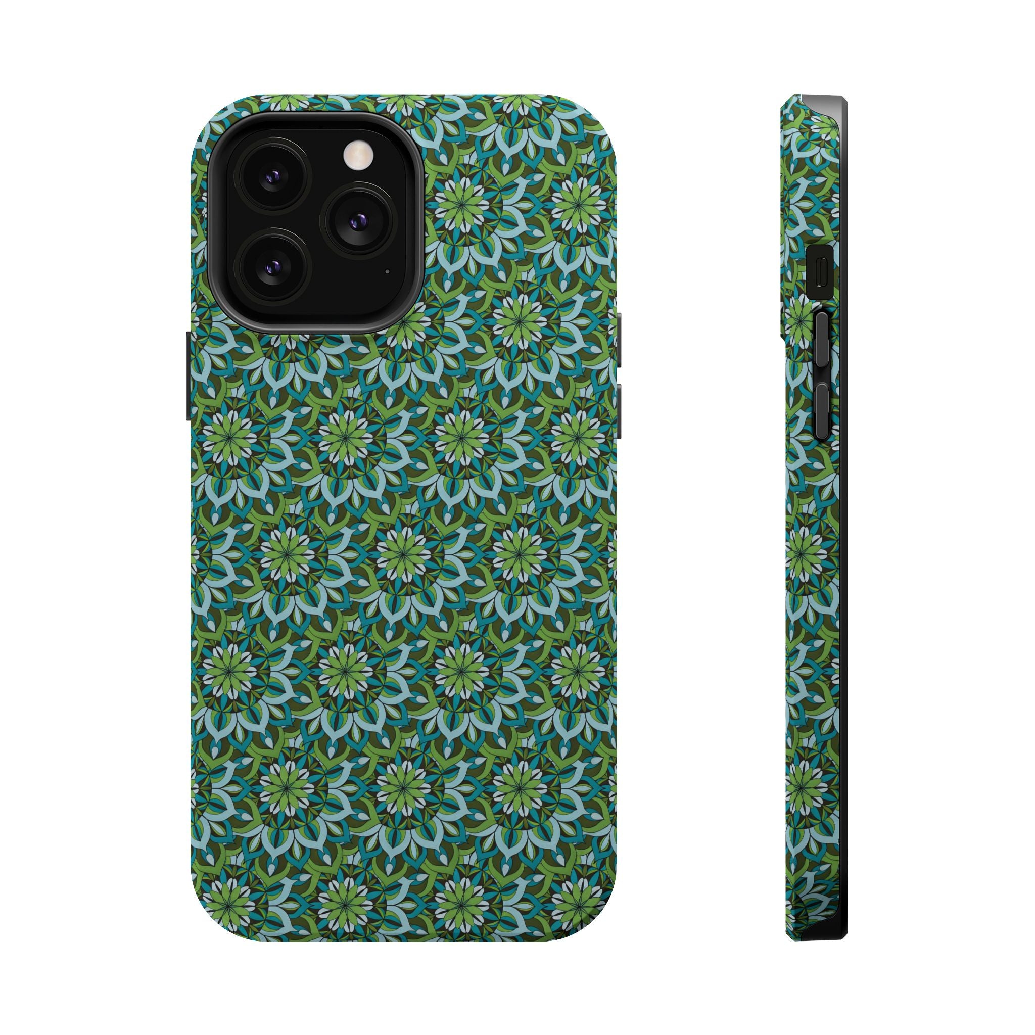 Lynne Mandala Art Floral Kaleidoscope Magnetic Impact Phone Case