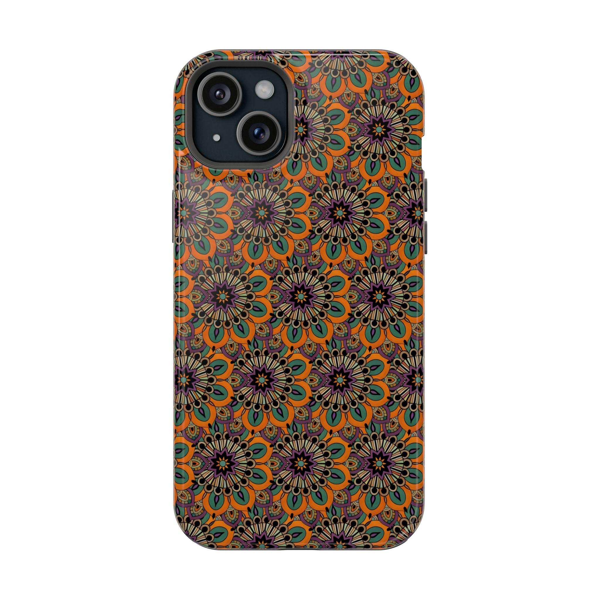 Angie Mandala Bohemian Floral Magnetic Impact Phone Case — Retro Mandala Pattern for iPhone