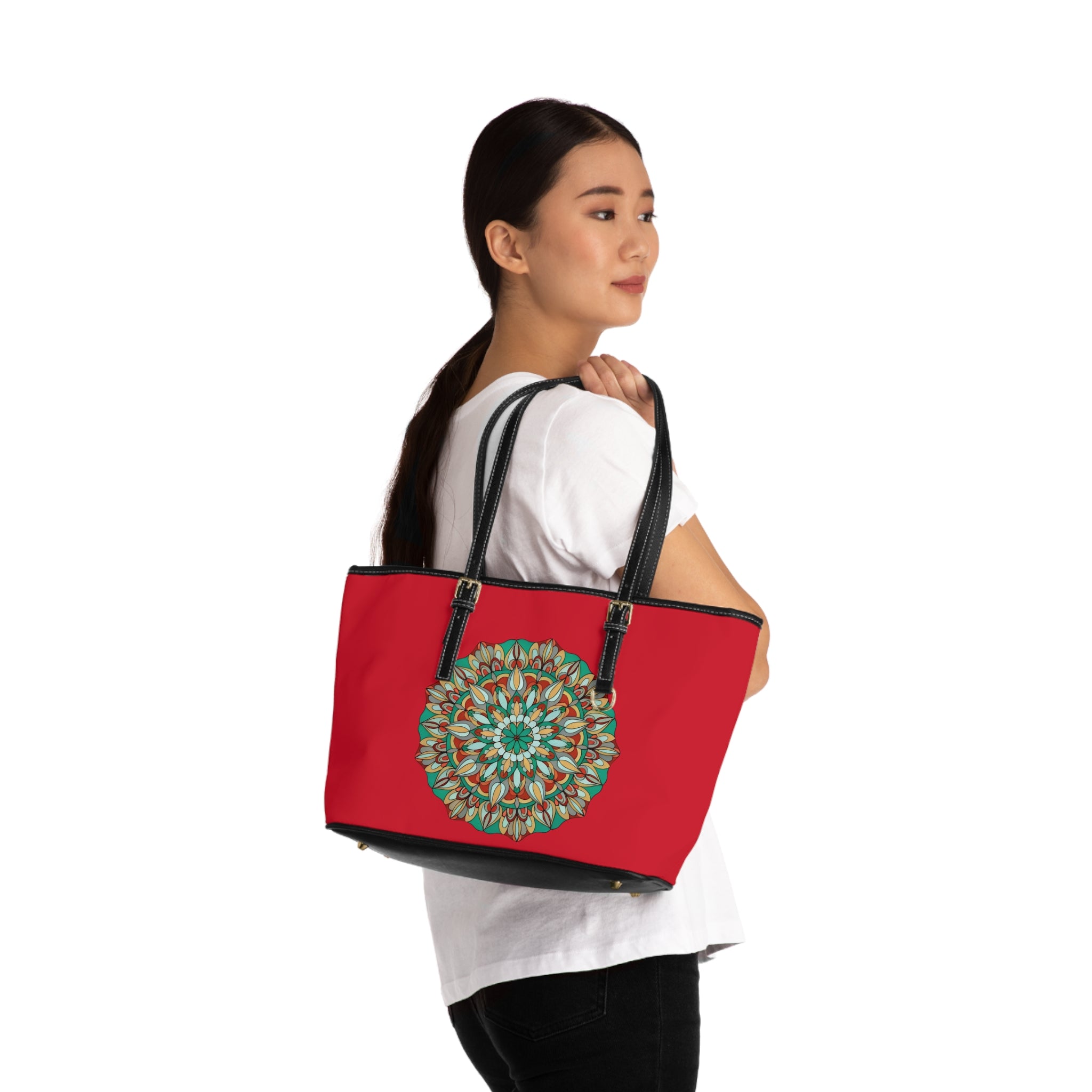 Everlee Mary Mandala PU Leather Shoulder Bag by Infinite Hue