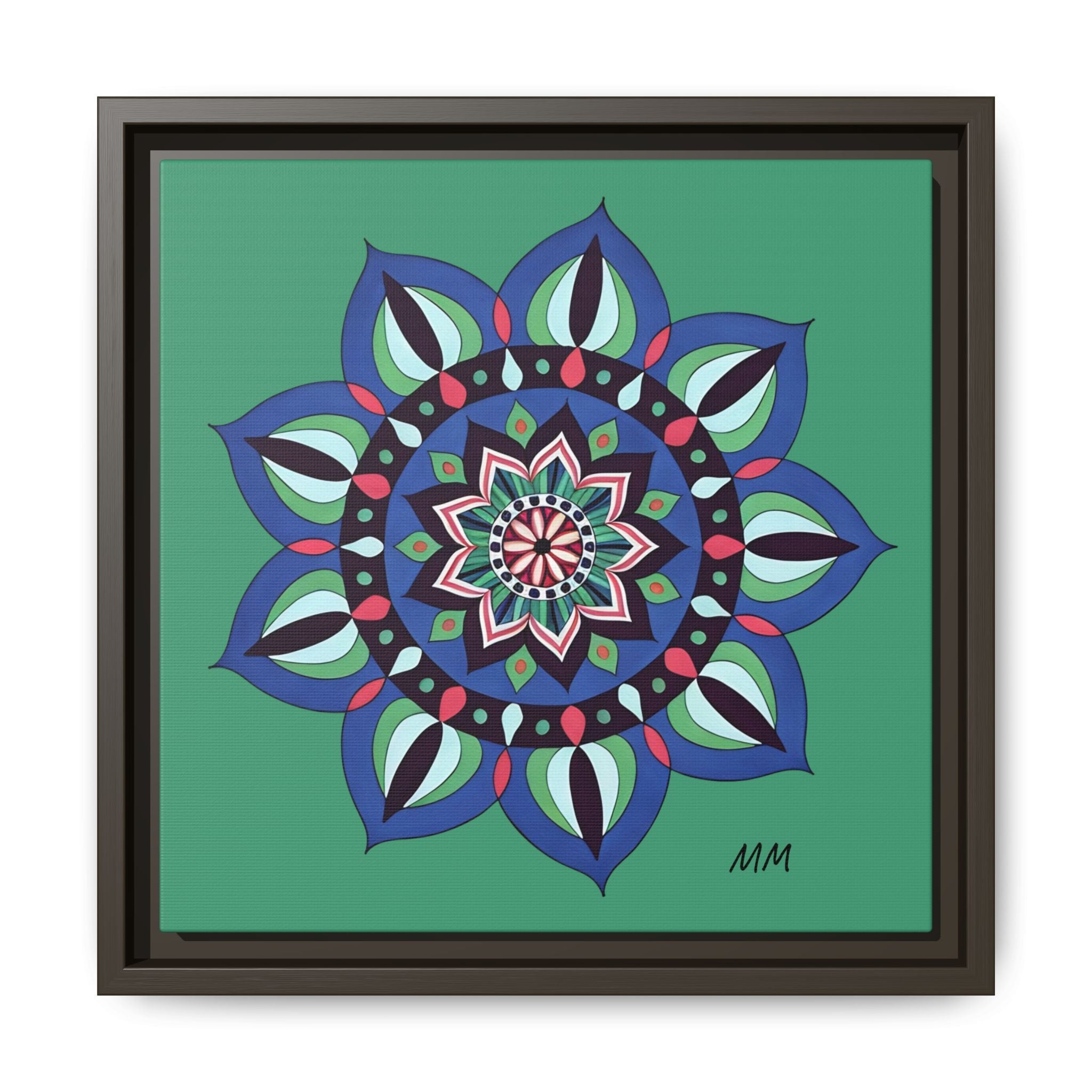 Sutton Framed Mandala Wall Art — Colorful Geometric Canvas Print