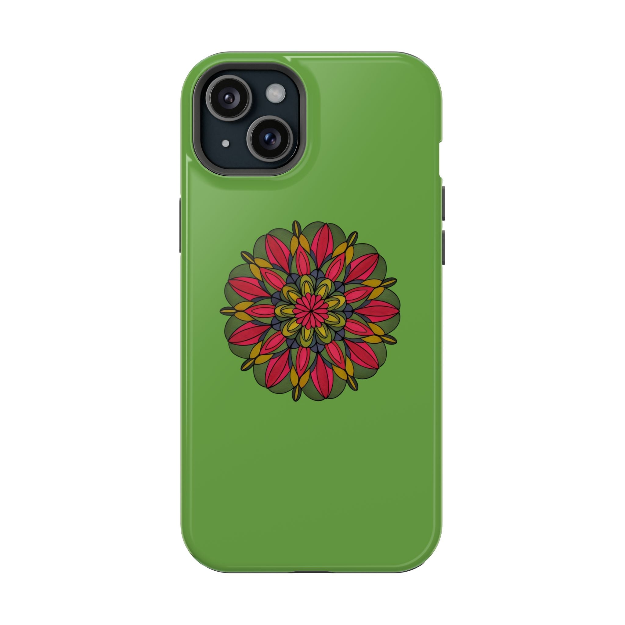 Eva Mandala Art Phone Case — Green Mandala Magnetic Impact-Resistant Case
