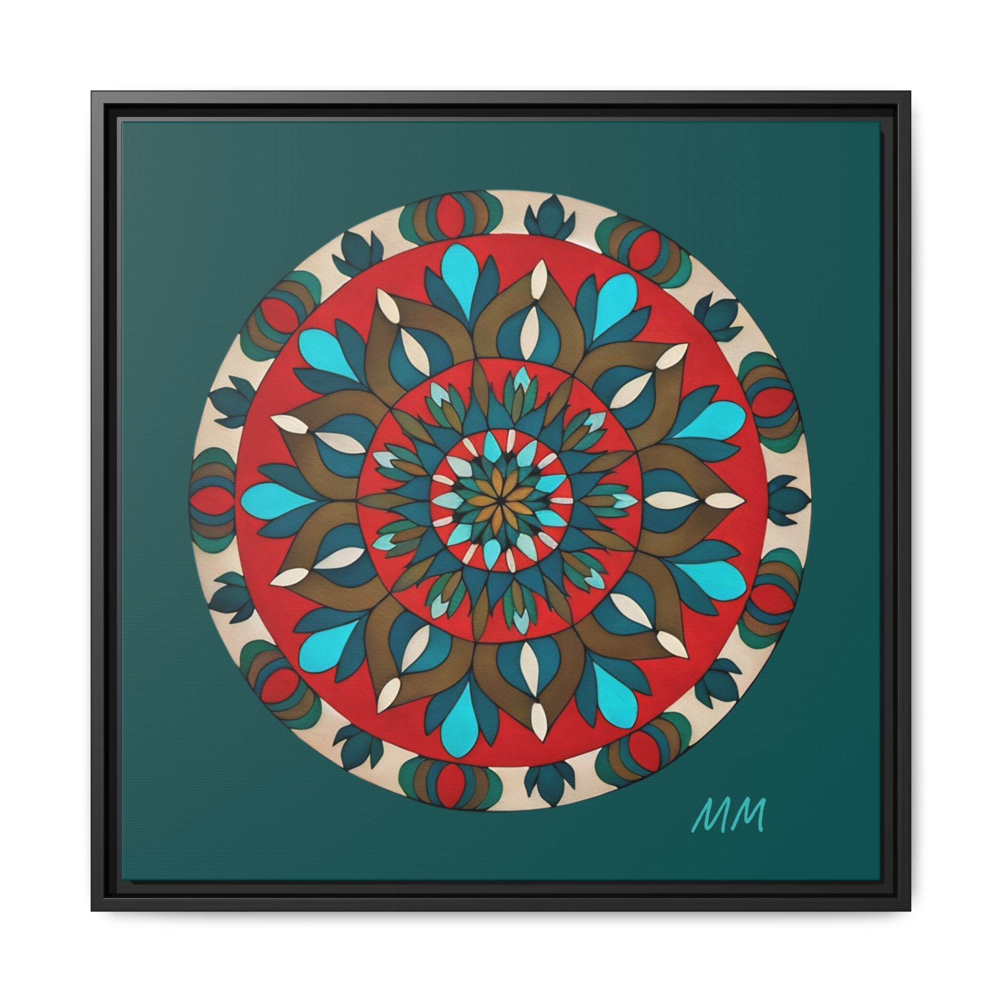 Millie Framed Mandala Wall Art — Colorful Geometric Canvas Print