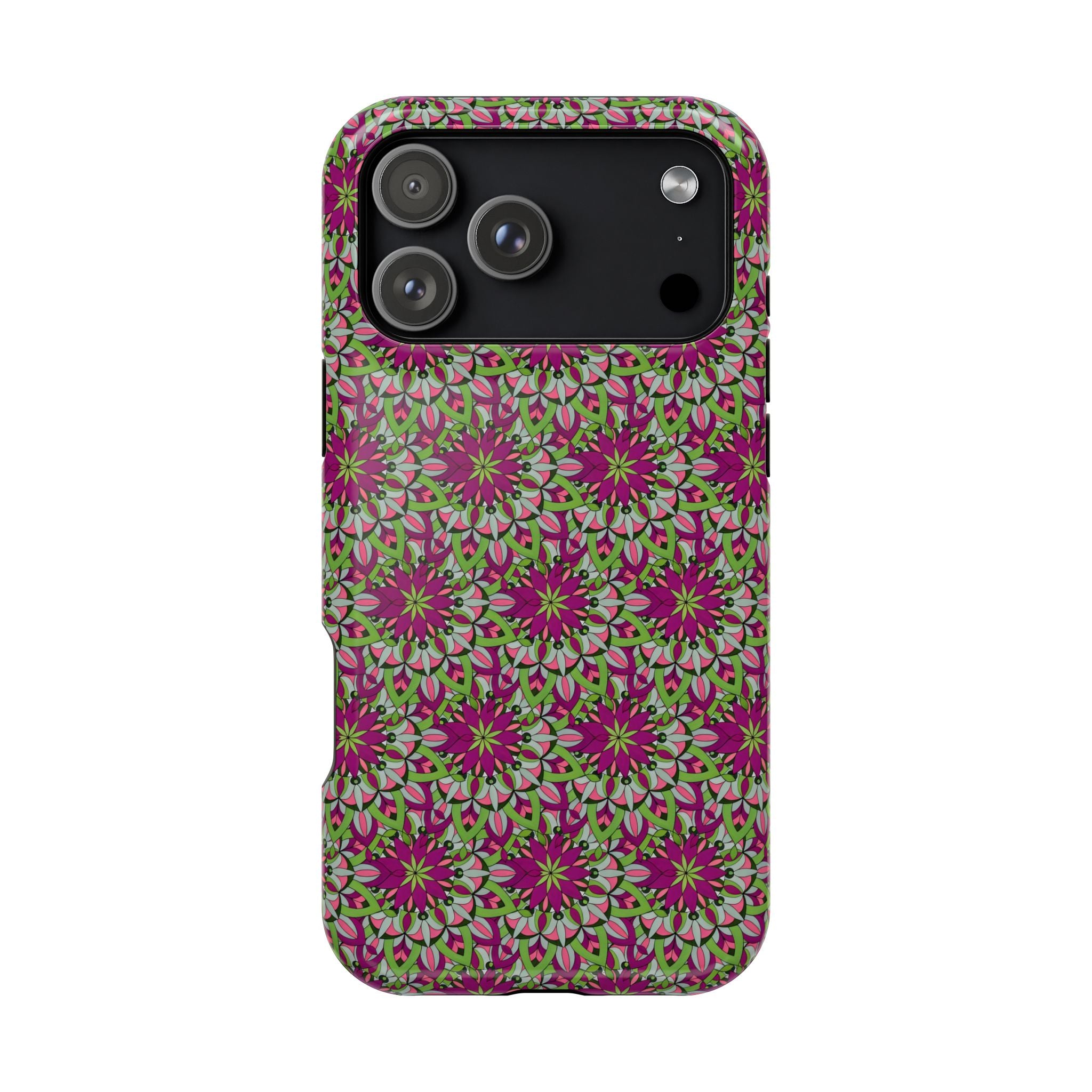 Cali Mandala Art Floral Kaleidoscope Magnetic Impact Phone Case — Protective iPhone Cover