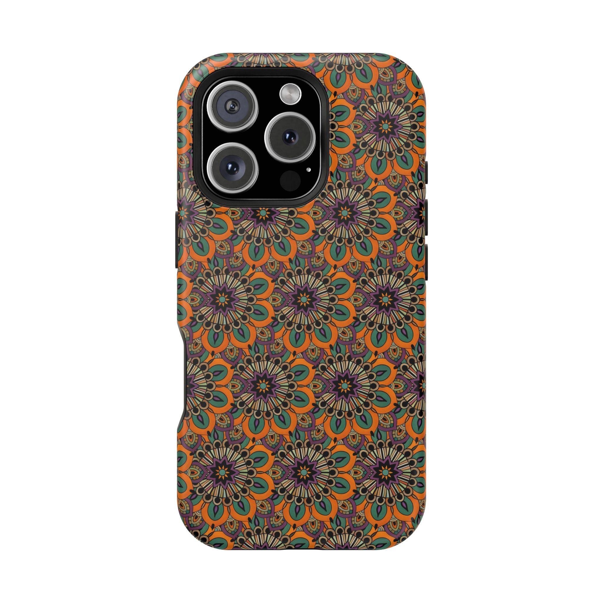 Angie Mandala Bohemian Floral Magnetic Impact Phone Case — Retro Mandala Pattern for iPhone