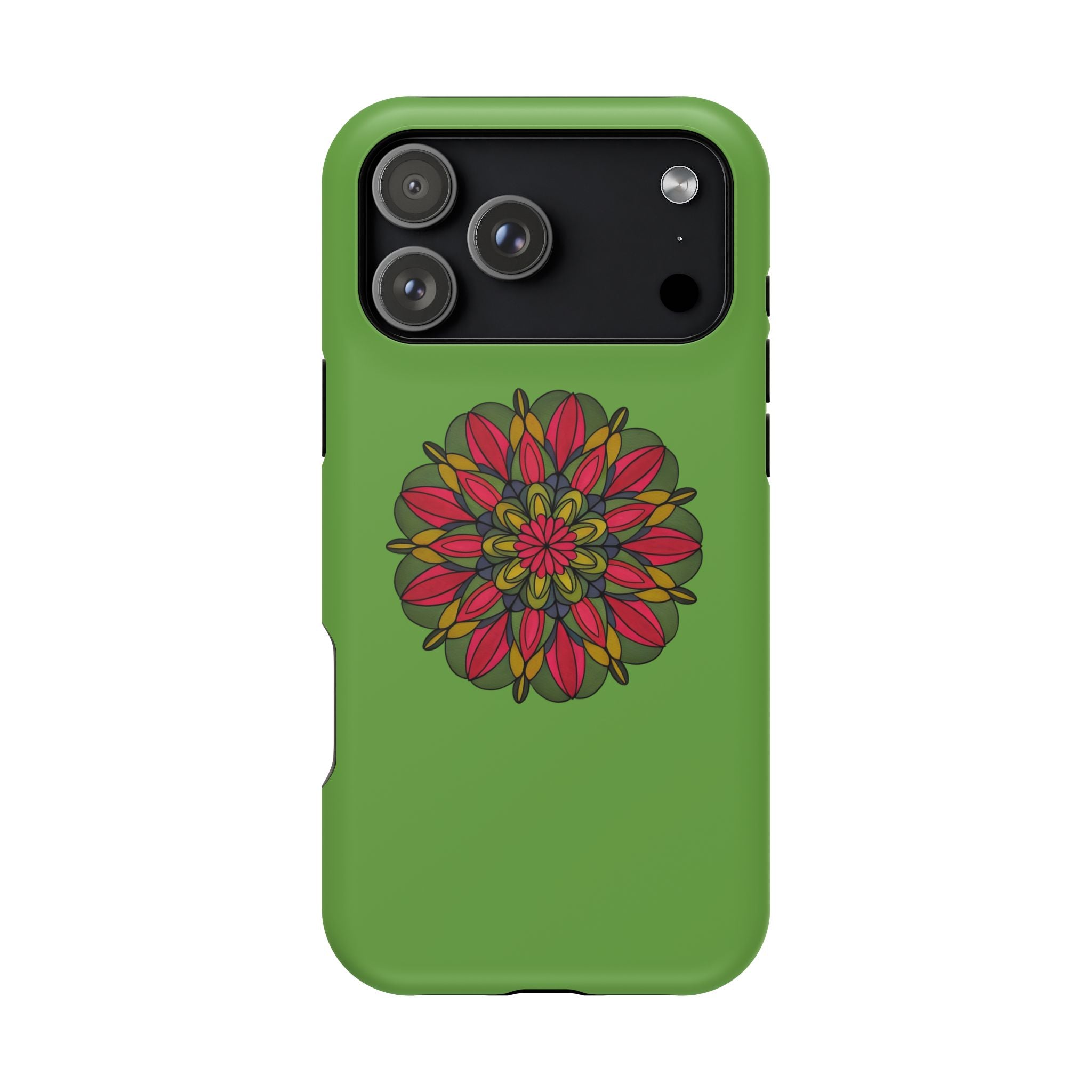 Eva Mandala Art Phone Case — Green Mandala Magnetic Impact-Resistant Case