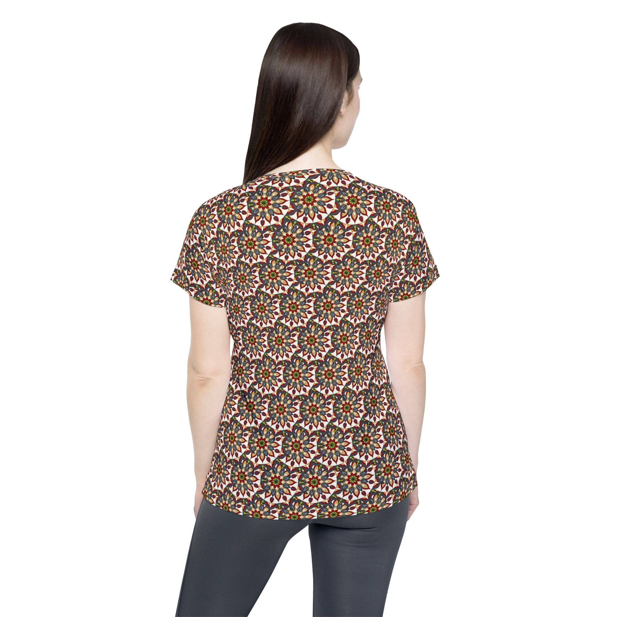Ana Mandala Women's Jersey — Vintage Floral Mosaic All-Over Print