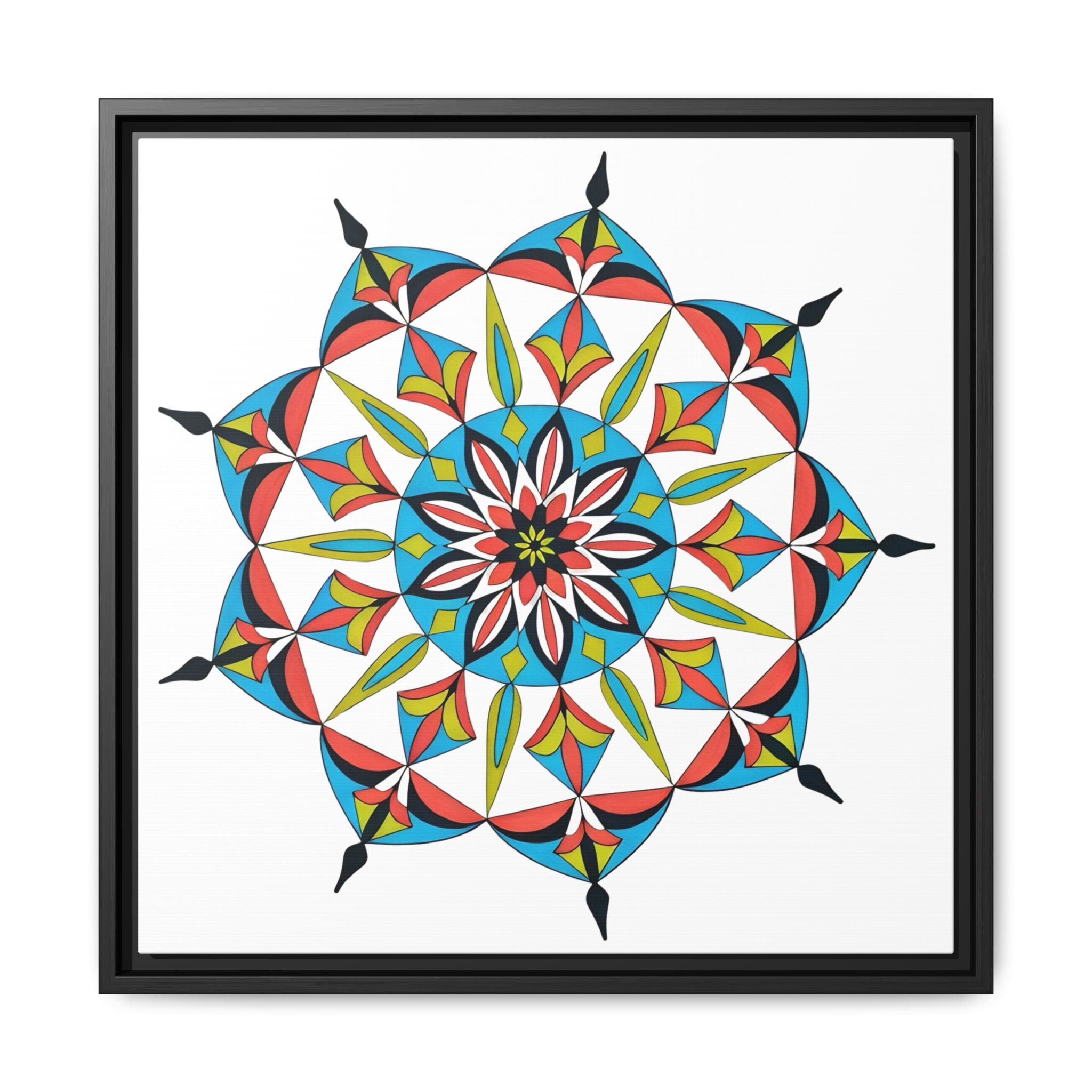 Catalina Colorful Geometric Mandala Matte Framed Canvas