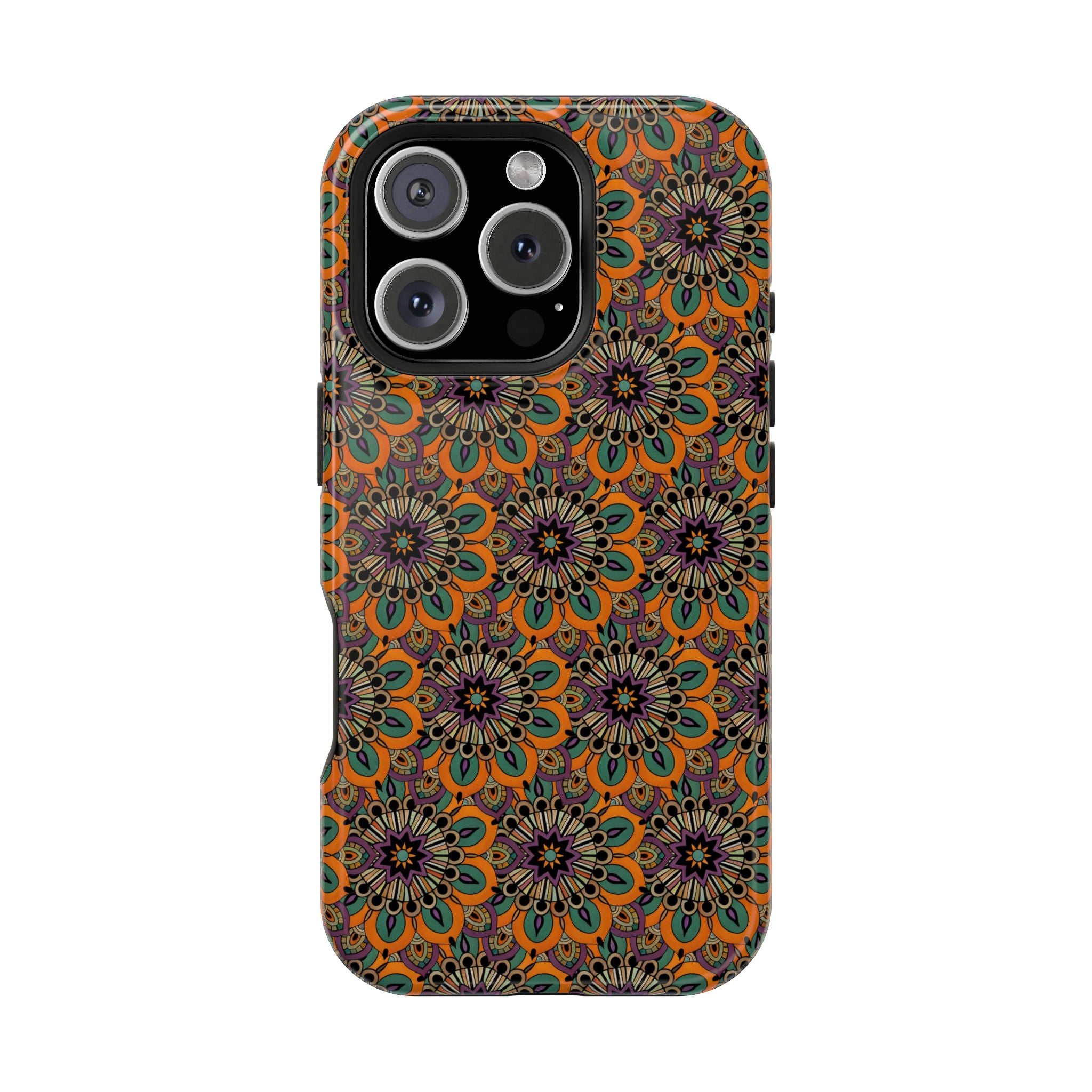 Angie Mandala Bohemian Floral Magnetic Impact Phone Case — Retro Mandala Pattern for iPhone