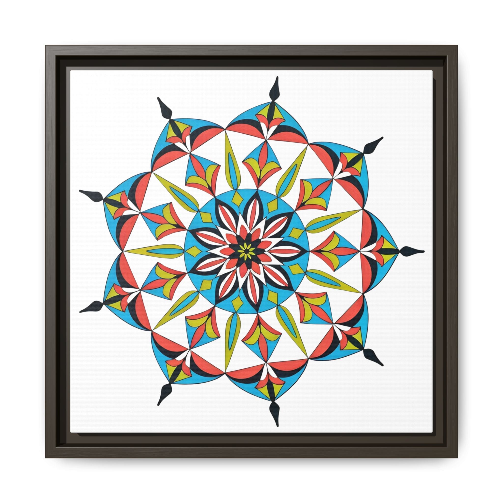 Catalina Colorful Geometric Mandala Matte Framed Canvas