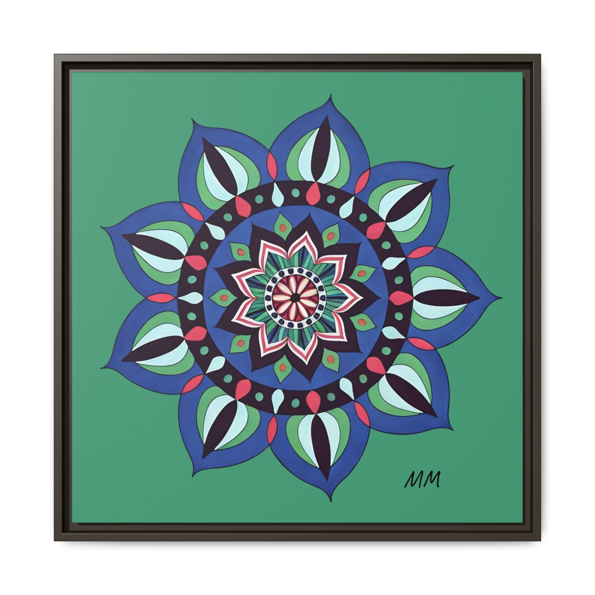 Sutton Framed Mandala Wall Art — Colorful Geometric Canvas Print