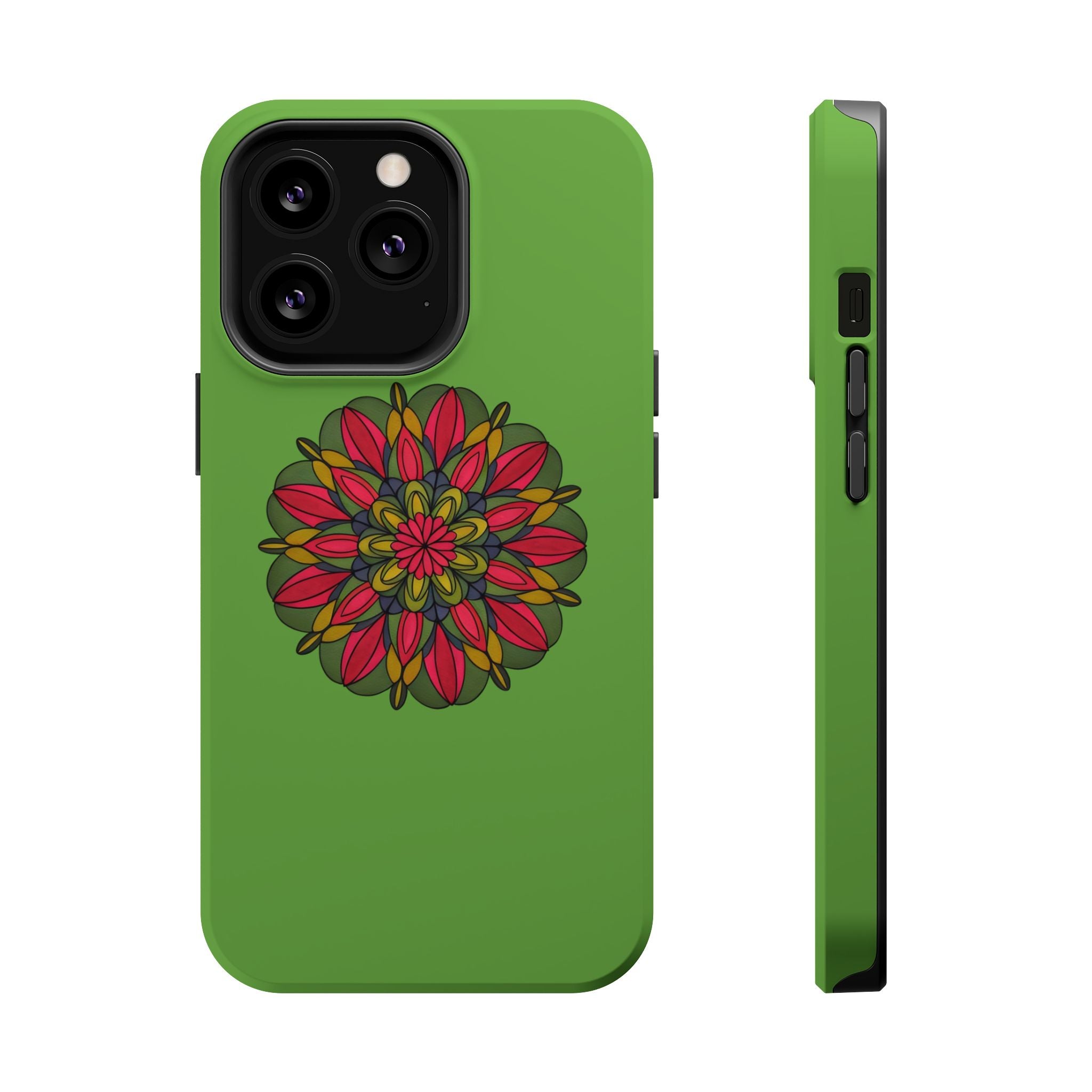 Eva Mandala Art Phone Case — Green Mandala Magnetic Impact-Resistant Case