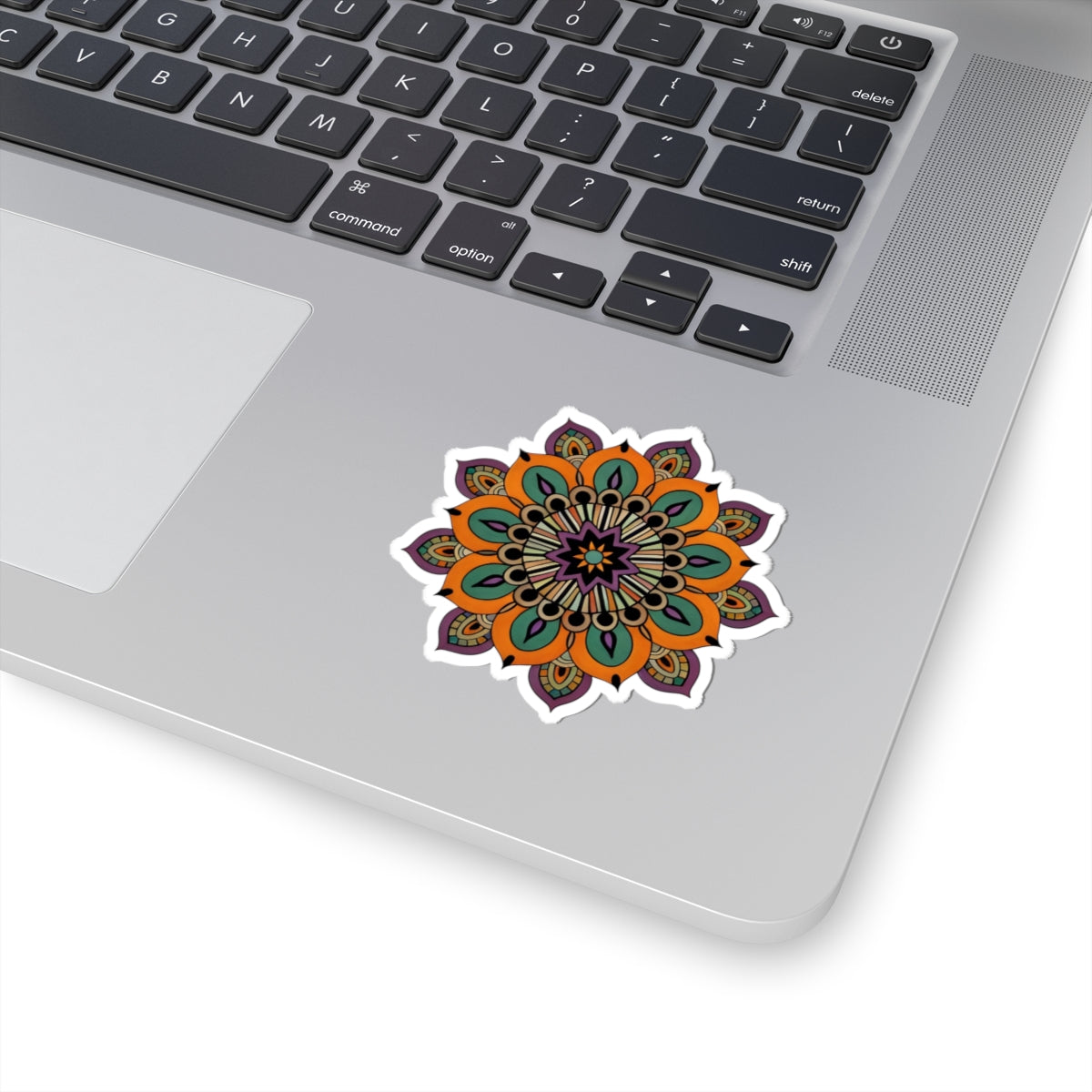 Angie Mandala Kiss-Cut Sticker — Colorful Boho Floral Laptop Decal