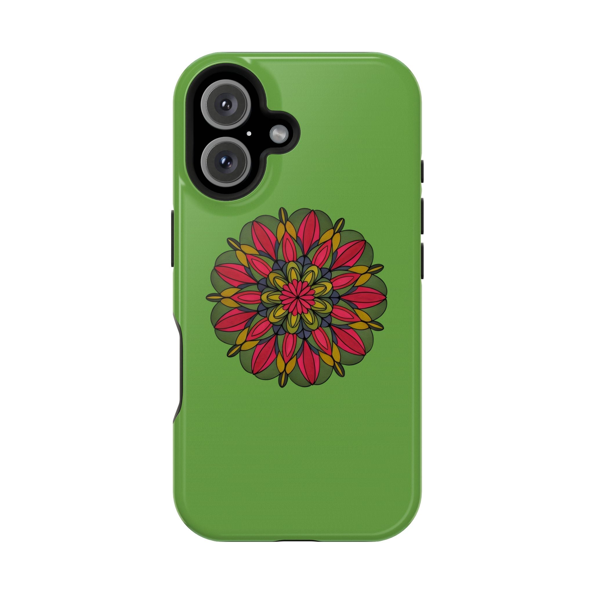 Eva Mandala Art Phone Case — Green Mandala Magnetic Impact-Resistant Case