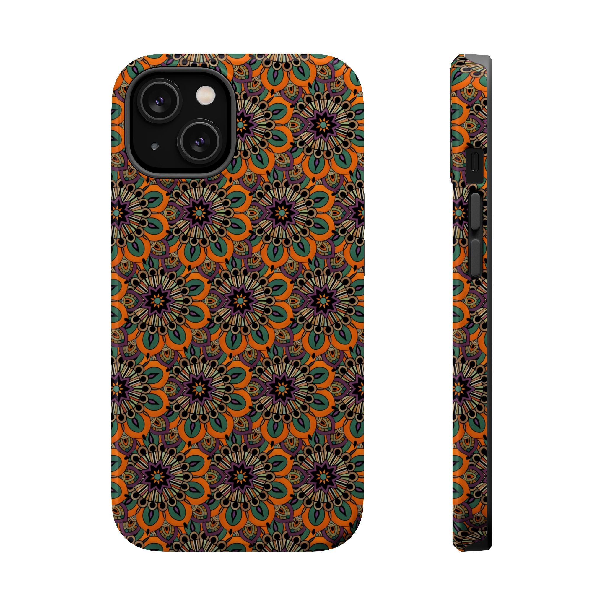 Angie Mandala Bohemian Floral Magnetic Impact Phone Case — Retro Mandala Pattern for iPhone