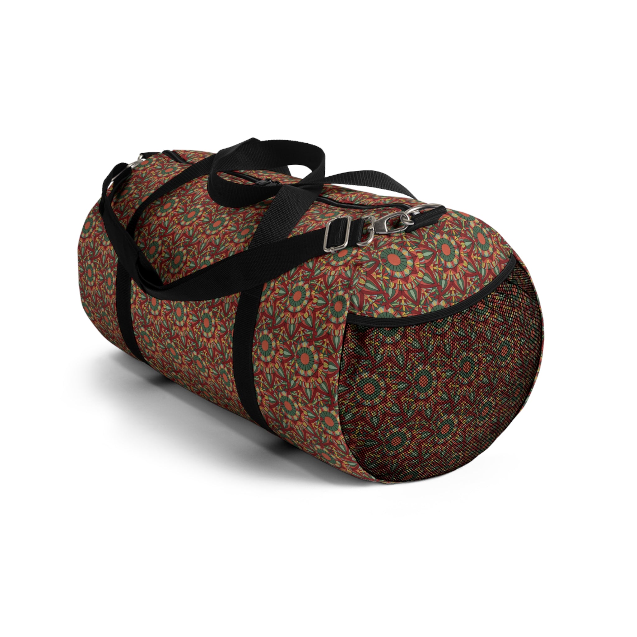 Thalia Mandala Boho Mosaic Duffel Bag — Vintage Floral Travel Gym Tote